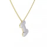 9ct Yellow Gold Lab Diamond Initial I Necklace (1 Ct. Tw.) video