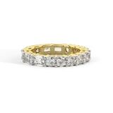 14ct Yellow Gold Brynn Emerald & Round Lab Diamond Eternity Ring (2 Ct. Tw.) video