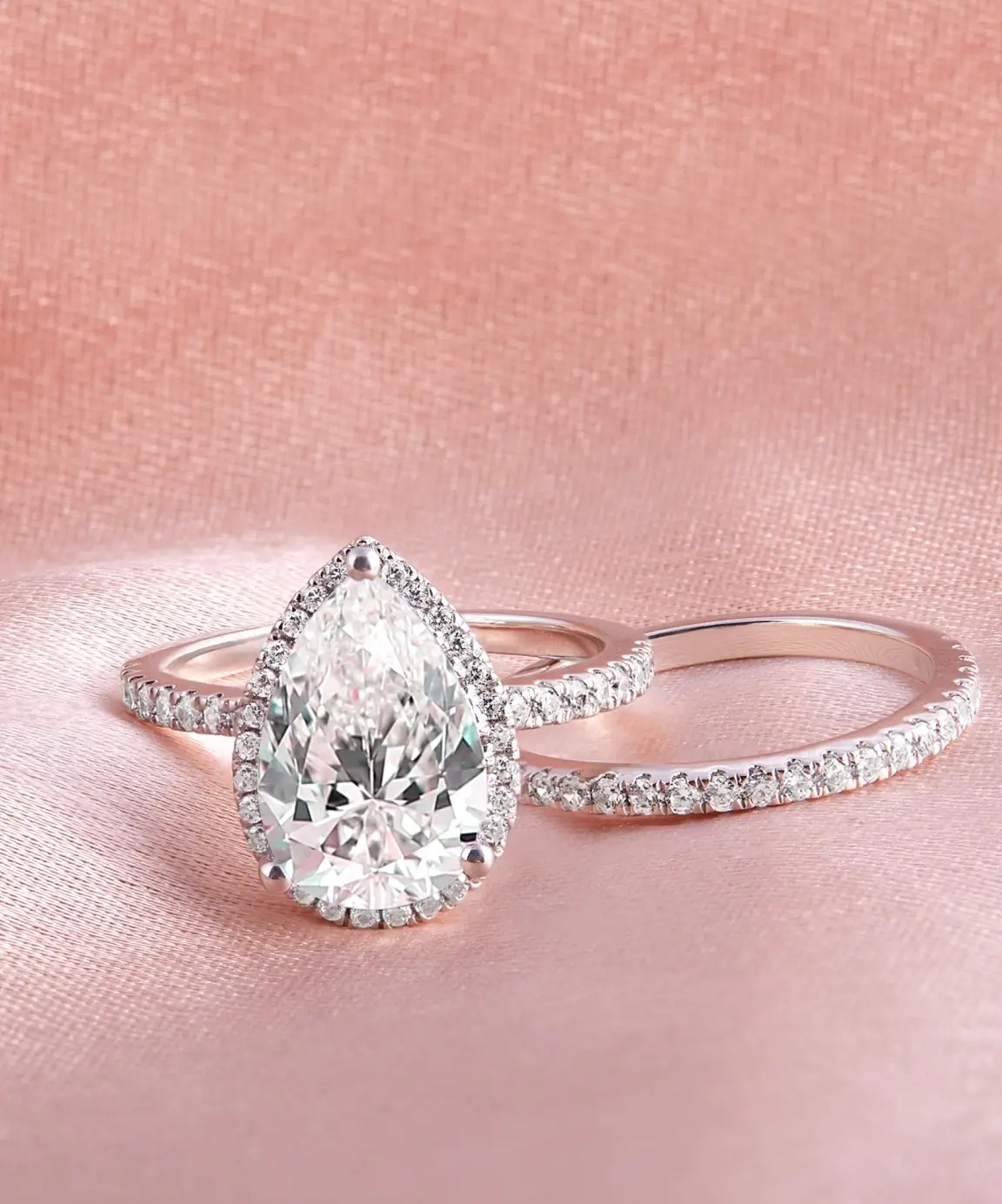 A Pear-fect Twist for a Perfect Occasion: Pear Halo Engagement Rings