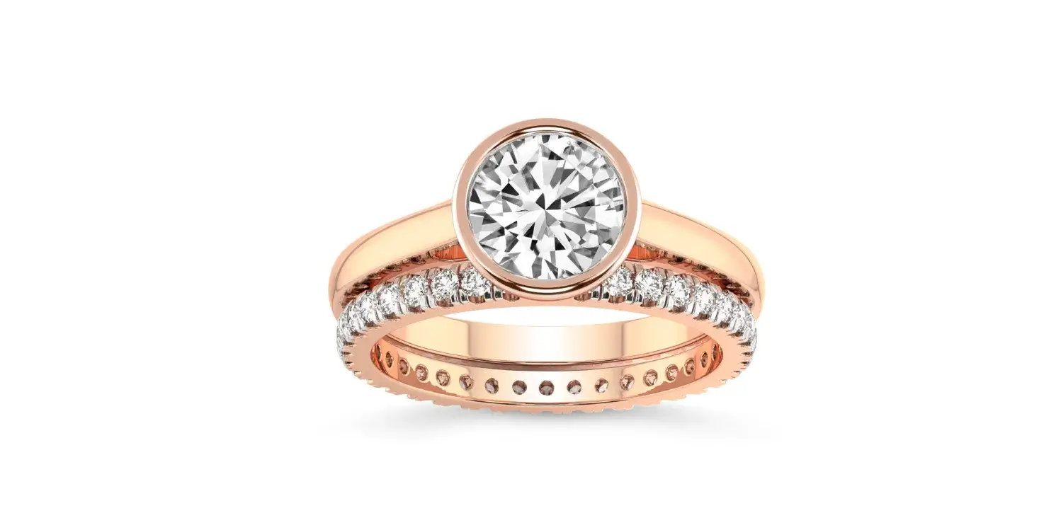 Bezel set engagement rings