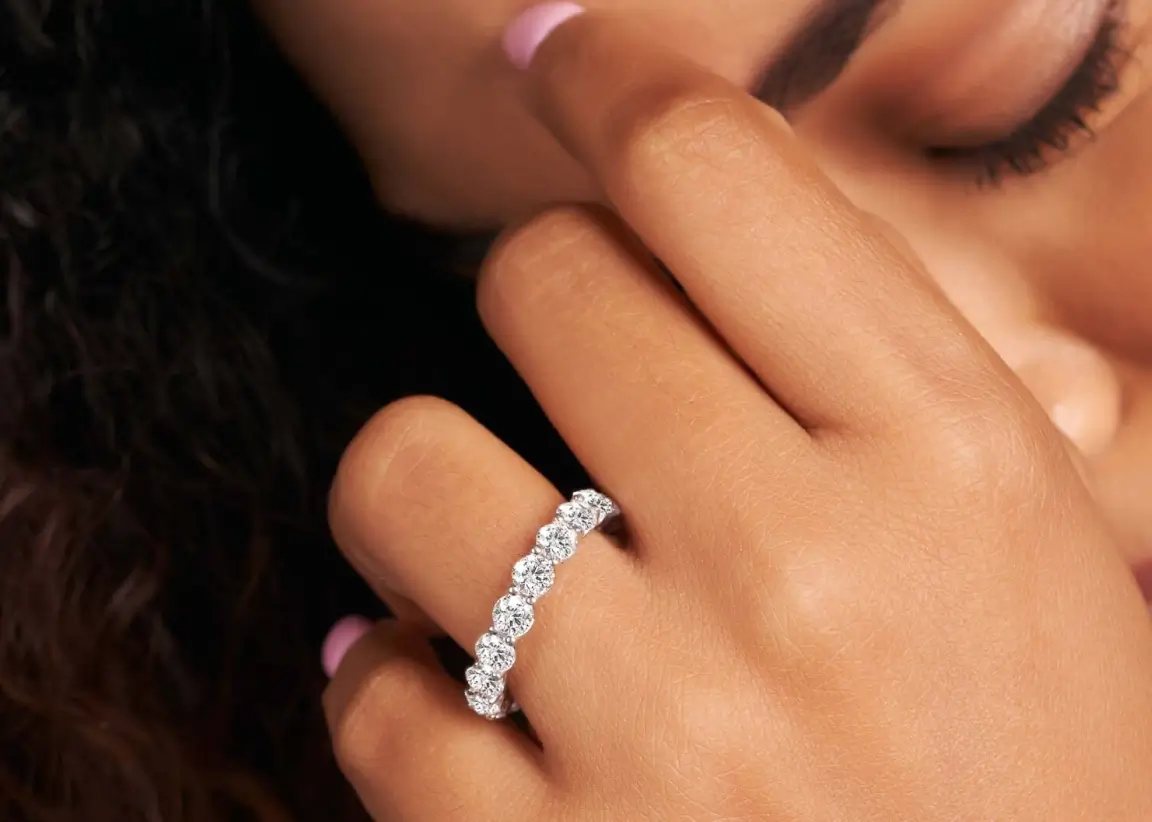 Neveah Round Lab Diamond Eternity Ring