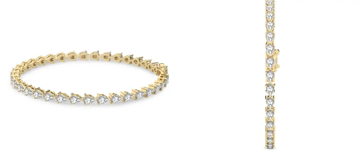 Serene Pear Lab Diamond Tennis Bracelet