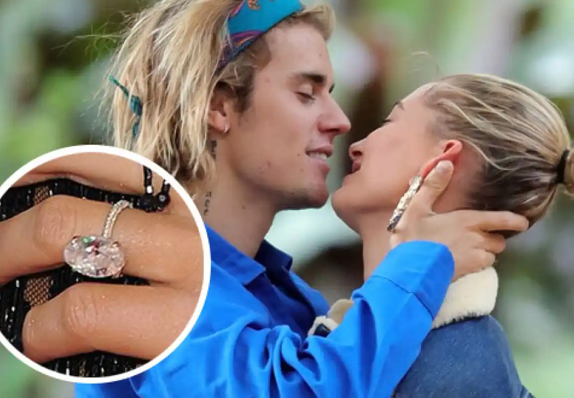 Hailey Baldwin flashes her huge diamond engagement ring as she jets back to  New York with new fiance Justin Bieber | The Irish Sun
