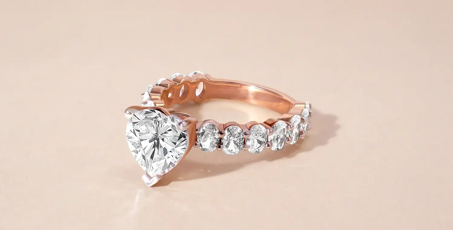 Shop Lillian Side Oval Diamond Eternity Ring