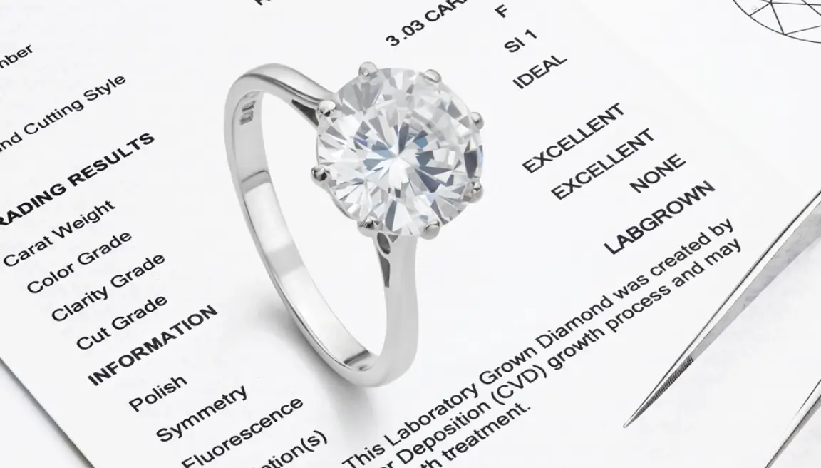 Sold at Auction: TIFFANY Platinum Engagement Ring. CERTIFICATE