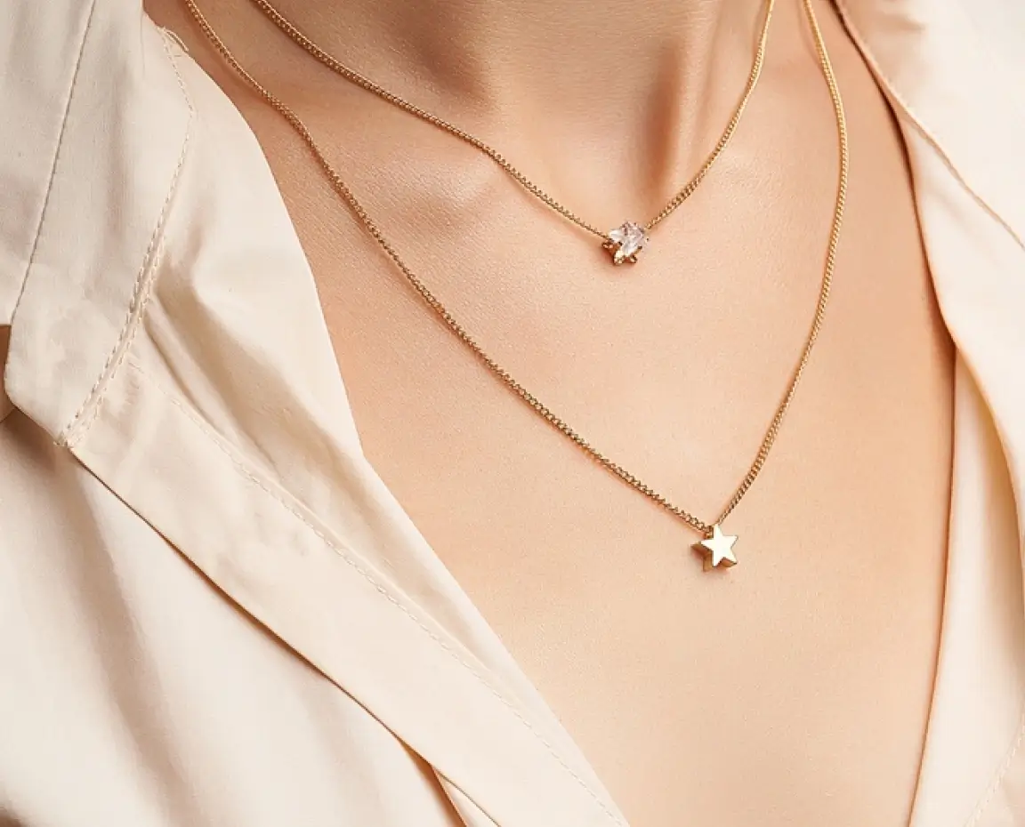 Square Neckline This neckline draws attention to the neck. Statement  lockets are the right c…