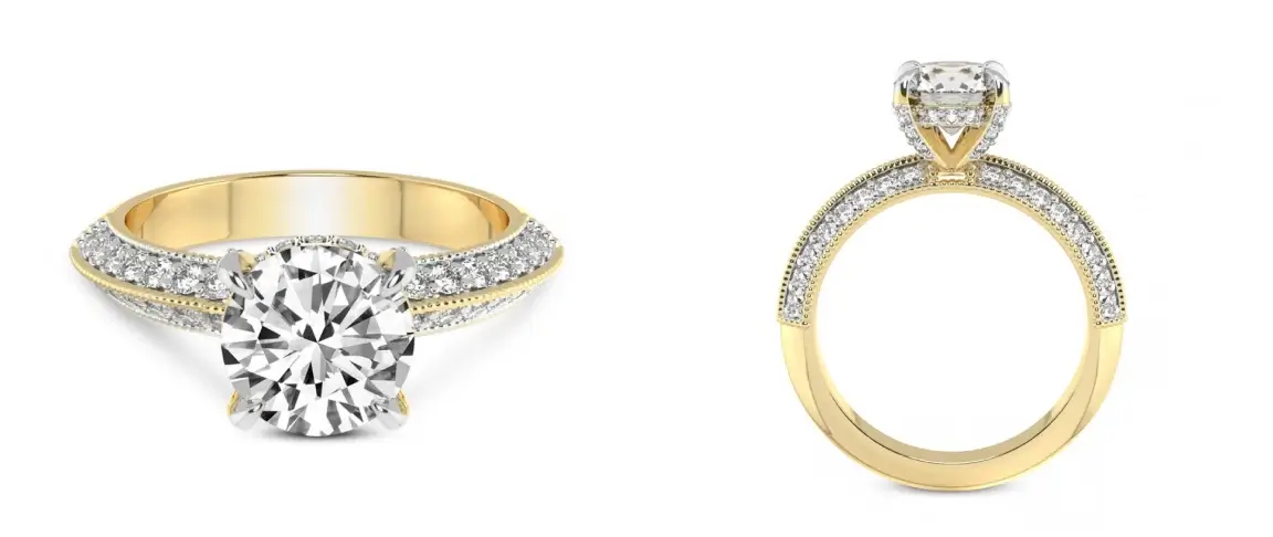 Dua Diamond Engagement Ring
