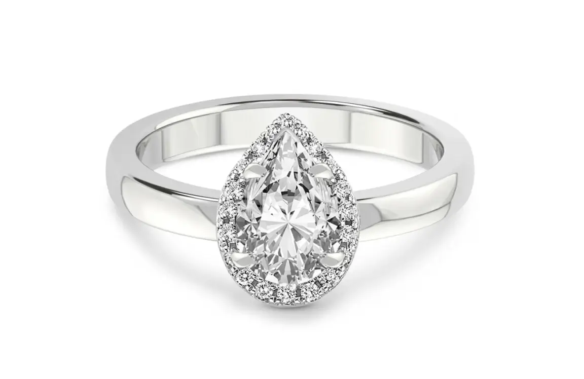 Pear engagement ring