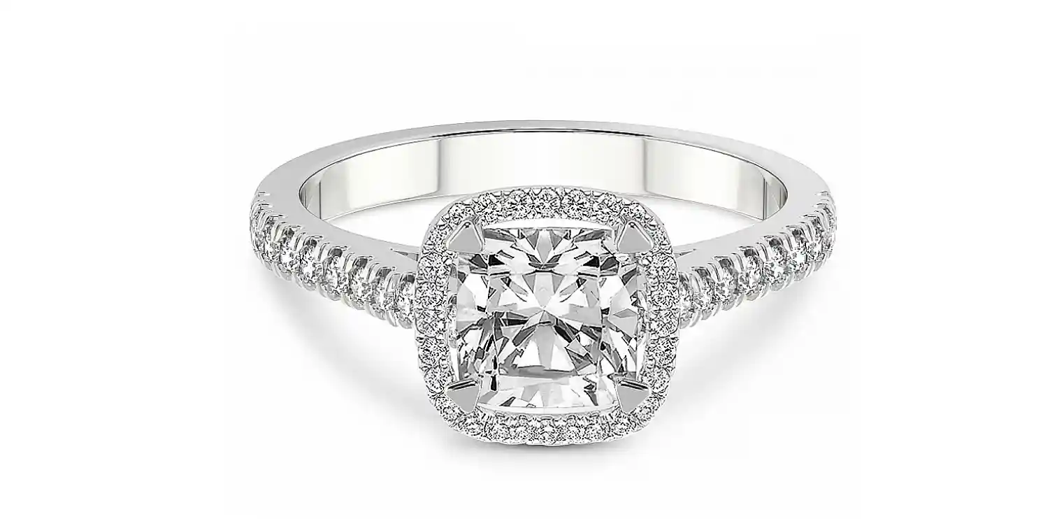 
Elle Classic Halo Diamond Ring