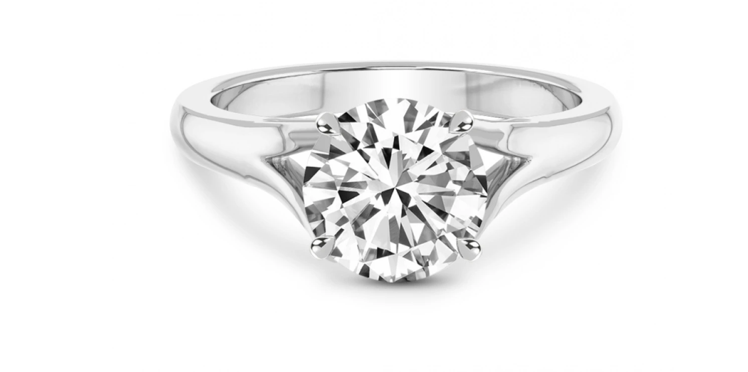 Cathedral Split Shank Solitaire Ring