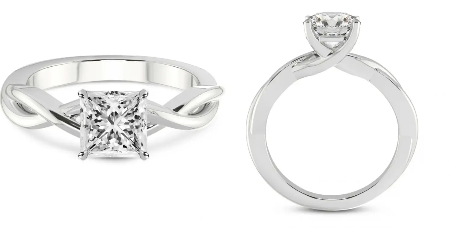Evermore Princess Cut Solitaire Engagement Ring