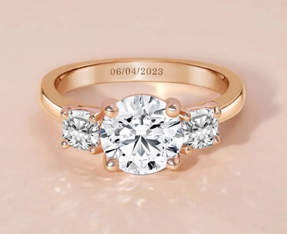 SN Heart Ring - Buy Certified Gold & Diamond Rings Online | KuberBox.com -  KuberBox.com