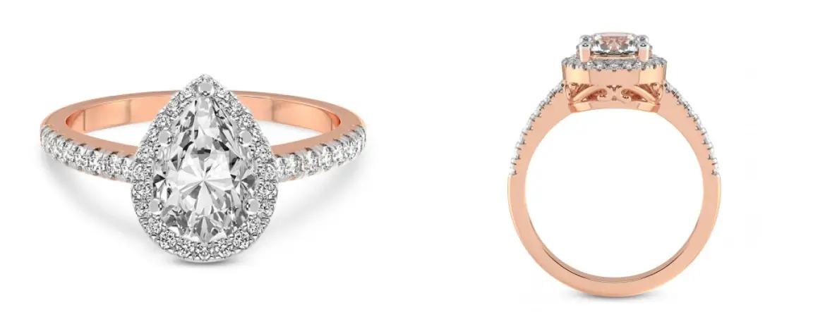 Anastasia Halo Lab Diamond Ring