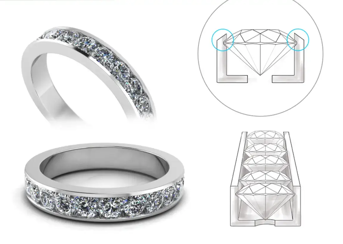 Diamond Setting Types, Popular Types of Ring Settings | Wire jewelry designs,  Jewelry workshop, Jewelry rendering