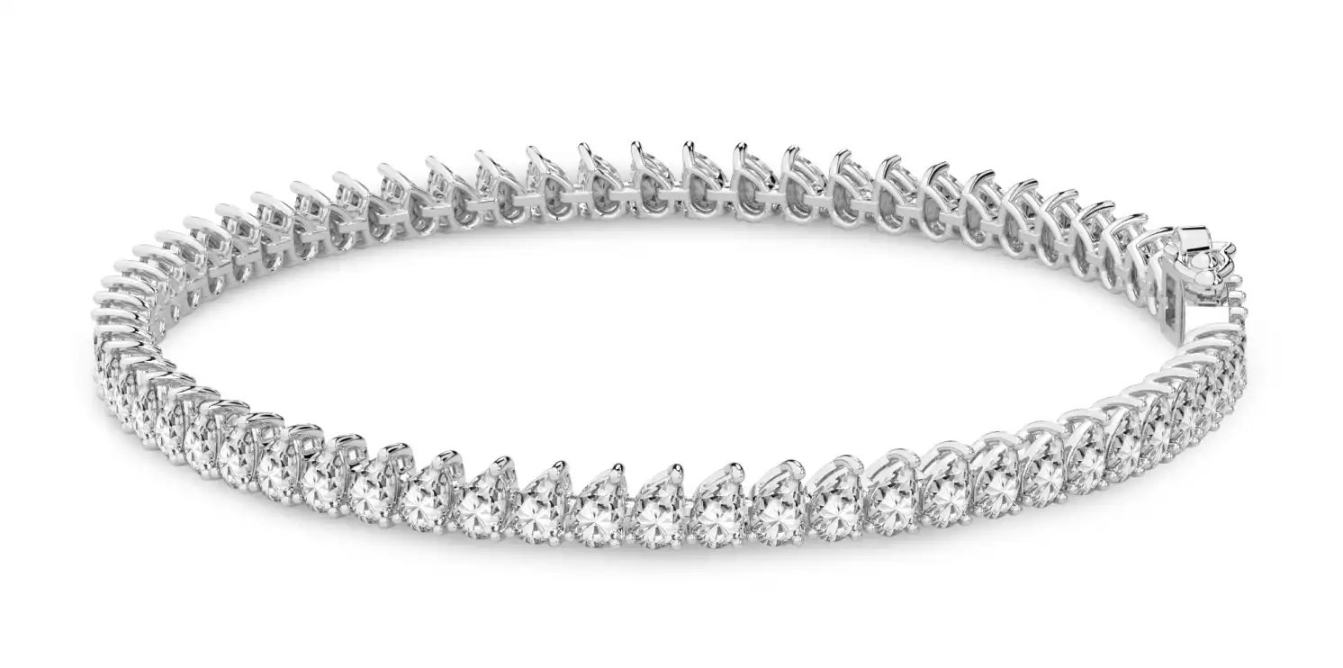 Pear Diamond Tennis Bracelet