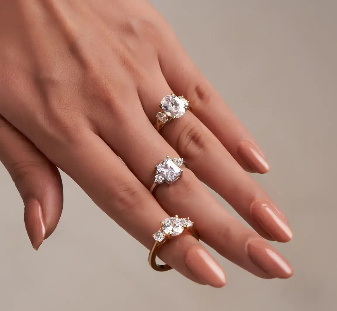 2.45 Ct Round Cut Bridal Wedding Ring Set Diamond Engagement 14k White Gold  Over | eBay