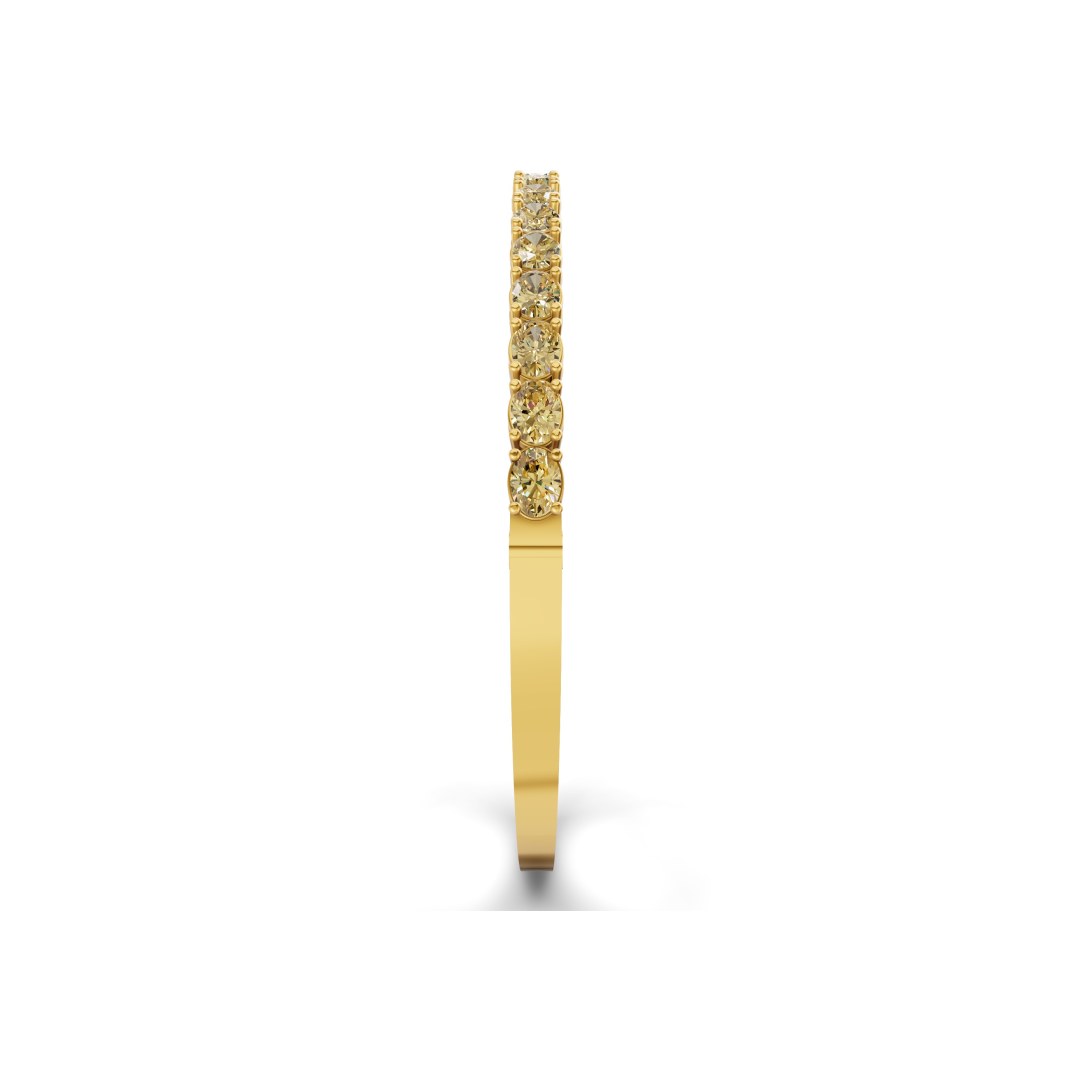 Oval Serenity Sunlit Yellow Lab Diamond Openable Bangle Bracelet left view