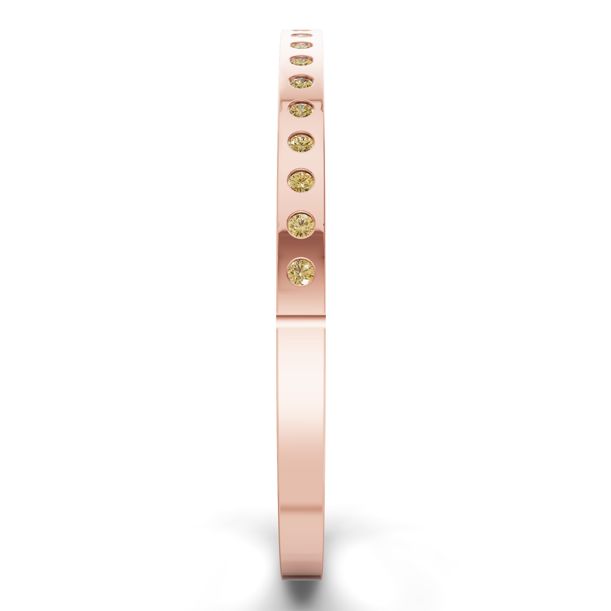 14ct Rose Gold Round Glow Classic Lab Diamond Openable Bangle Bracelet (1 Ct. Tw.) left