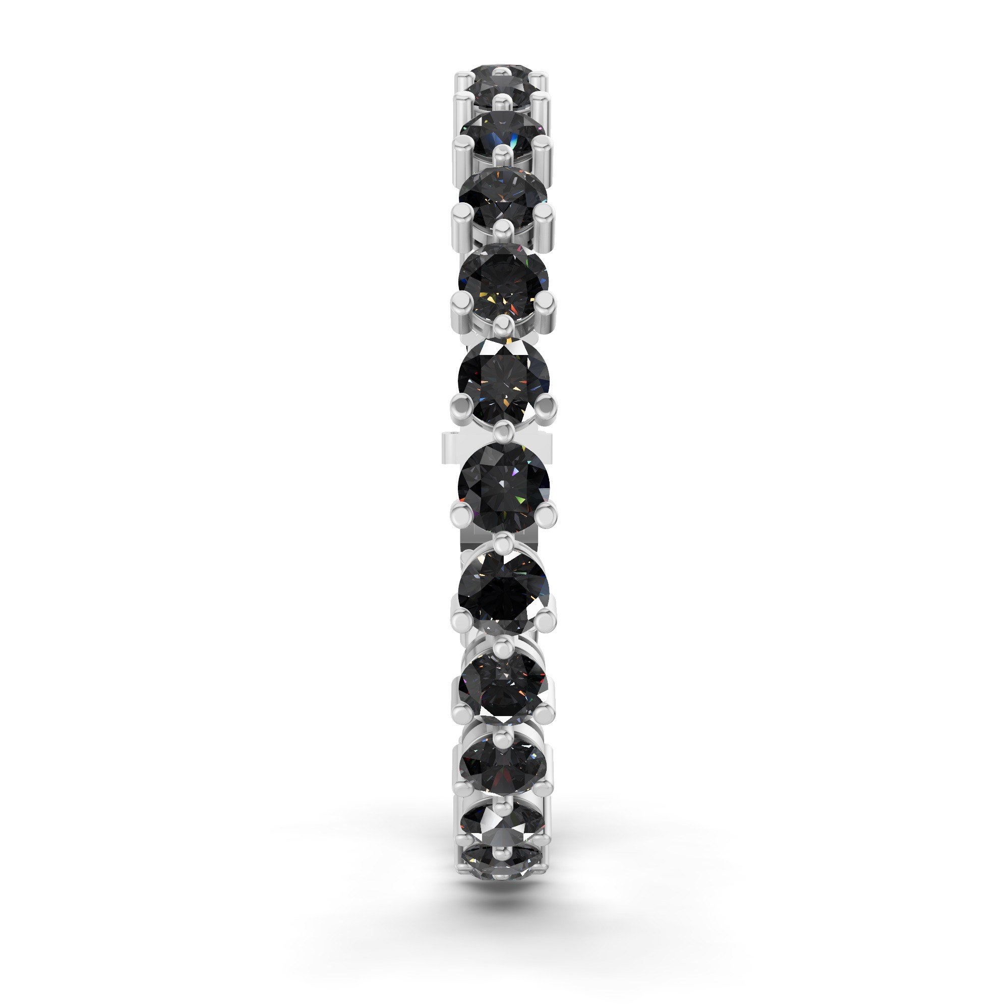 Anahita Round Black Lab Diamond Tennis Bracelet left view