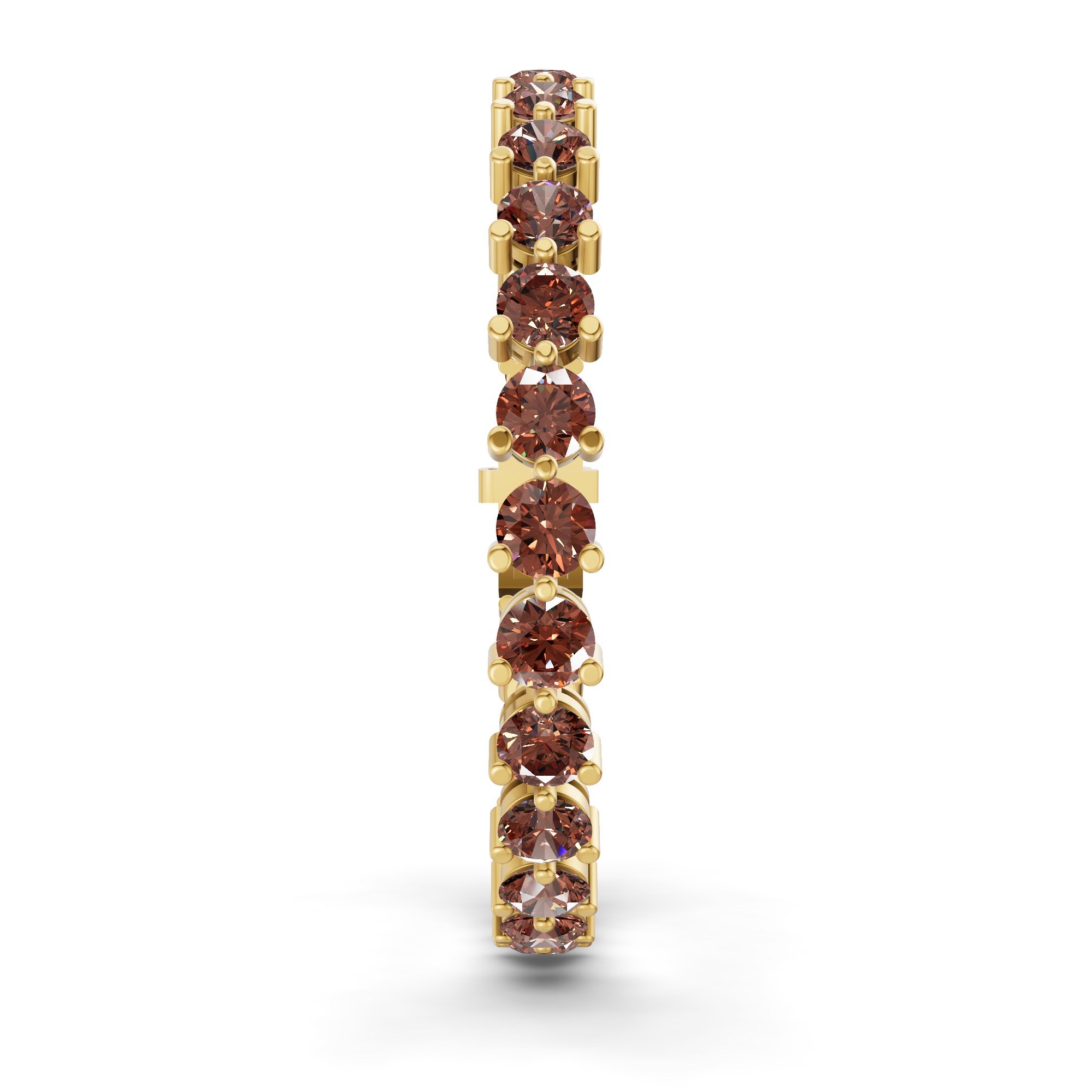 Anahita Round Brown Lab Diamond Tennis Bracelet left view