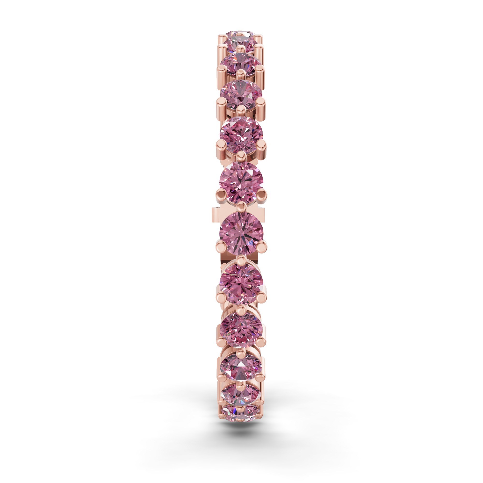 Anahita Round Purple Lab Diamond Tennis Bracelet left view