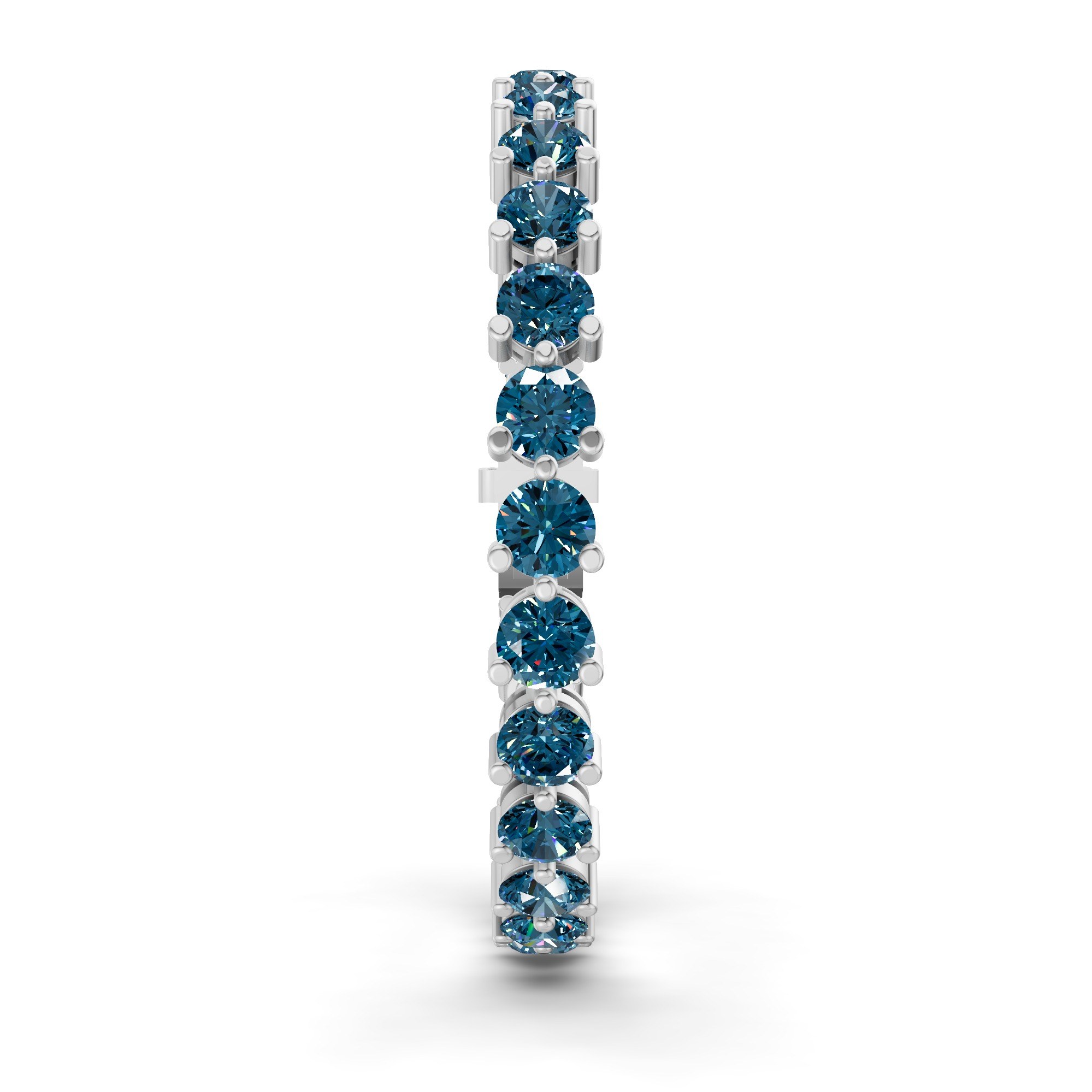 Anahita Round Royal Blue Lab Diamond Tennis Bracelet left view