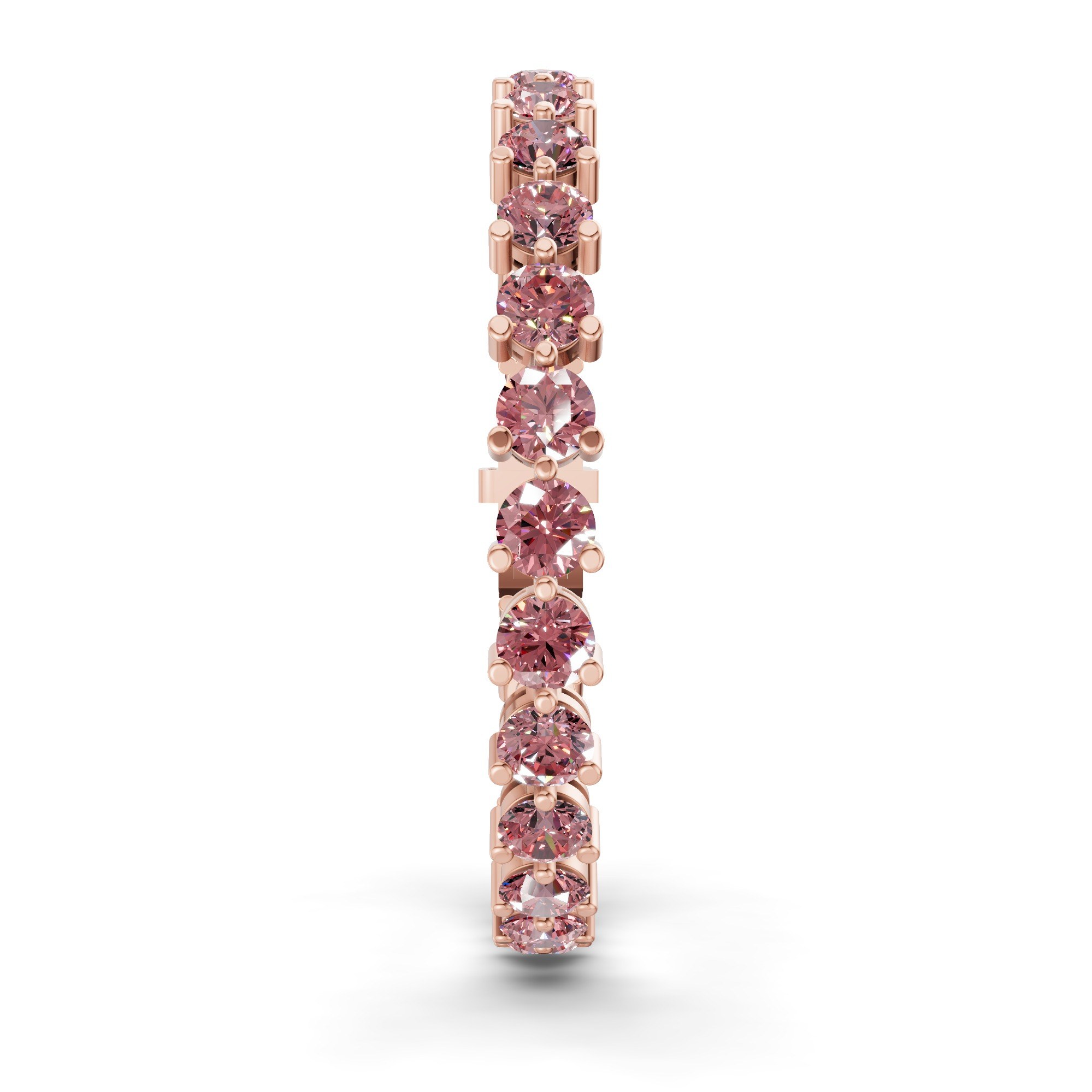Anahita Round Vivid Pink Lab Diamond Tennis Bracelet left view