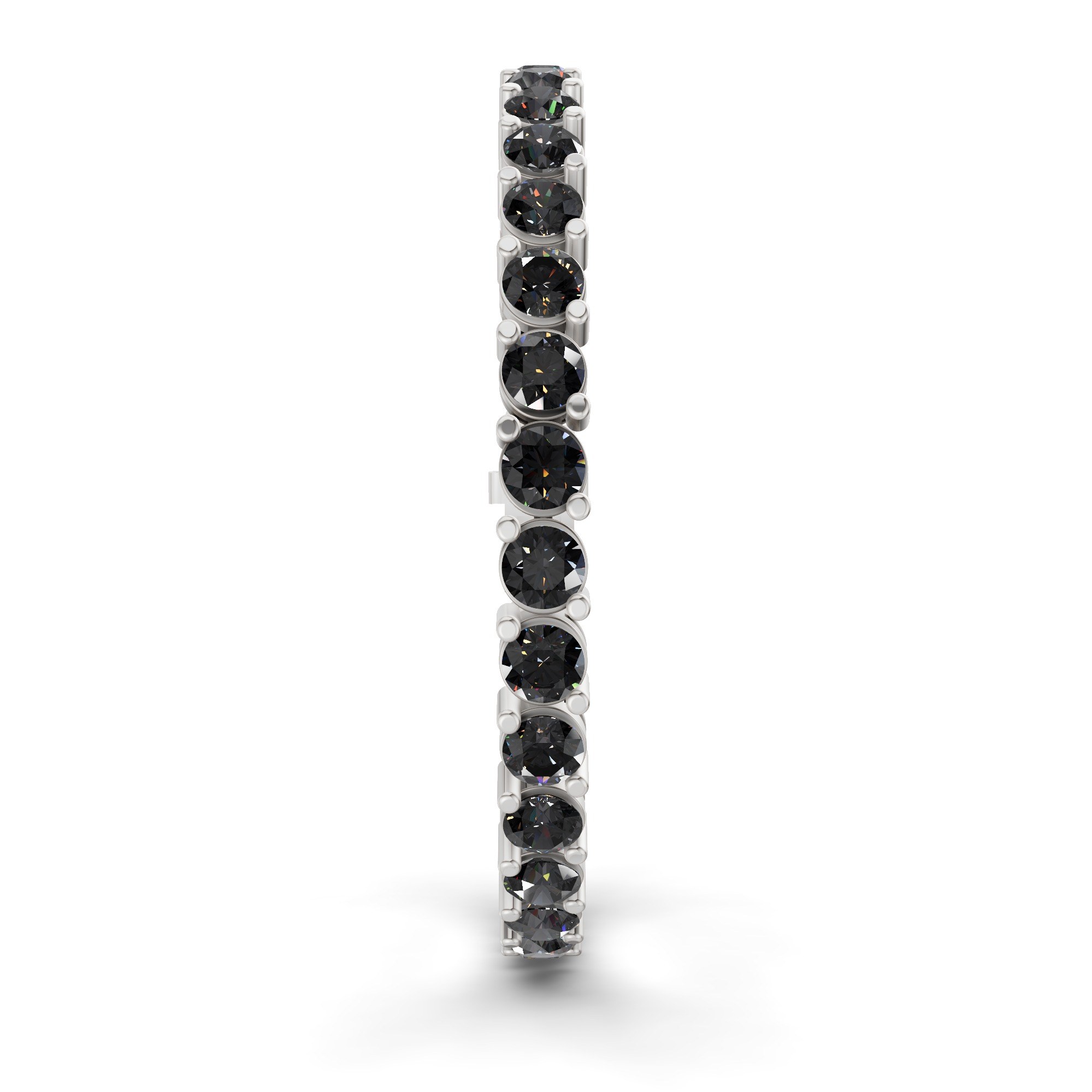 Aelia Round Black Lab Diamond Tennis Bracelet left view