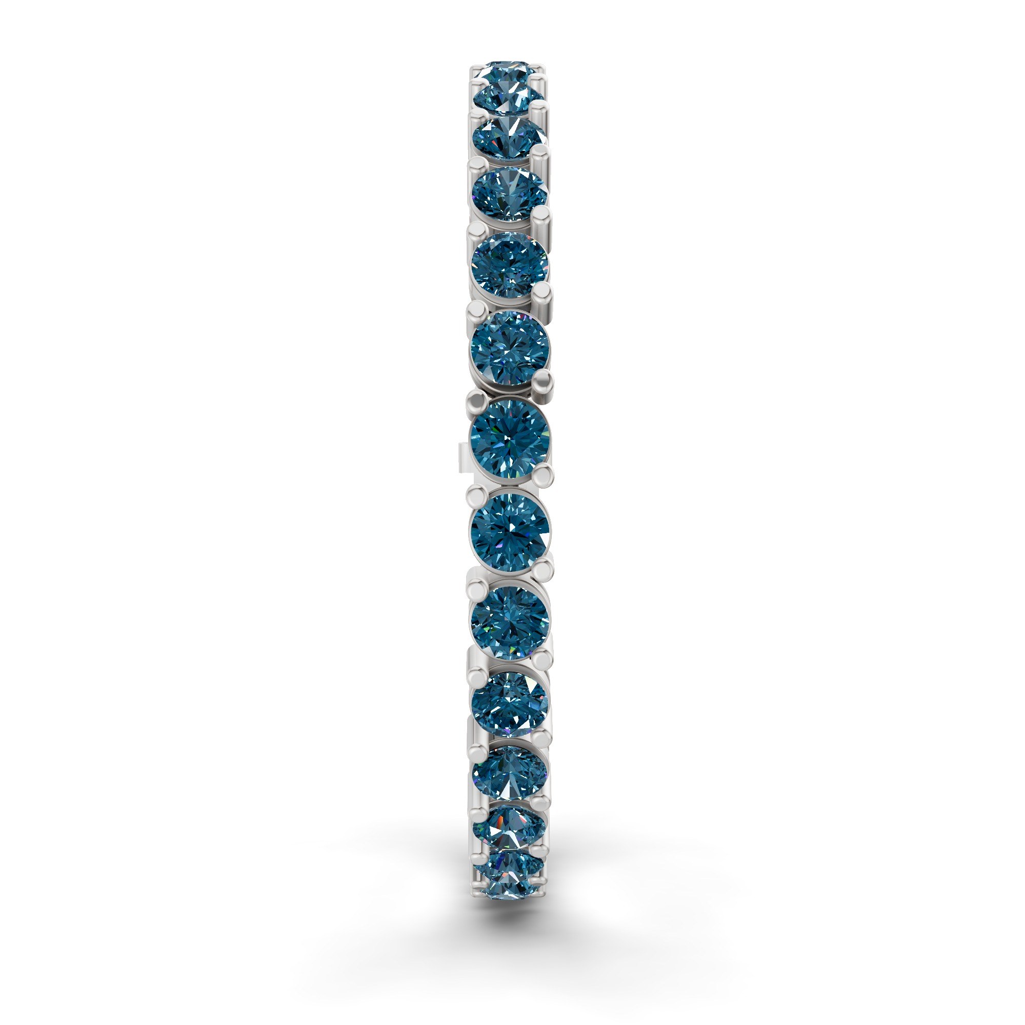 Aelia Round Royal Blue Lab Diamond Tennis Bracelet left view