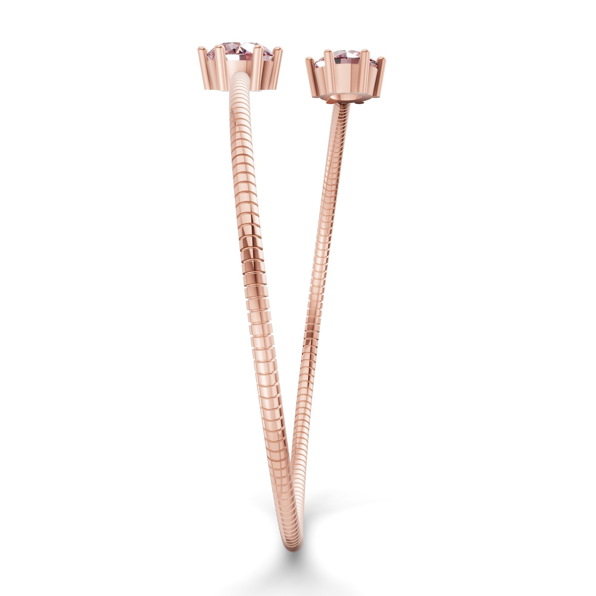 Elora Flexi Vivid Pink Lab Diamond Bangle Bracelet left view