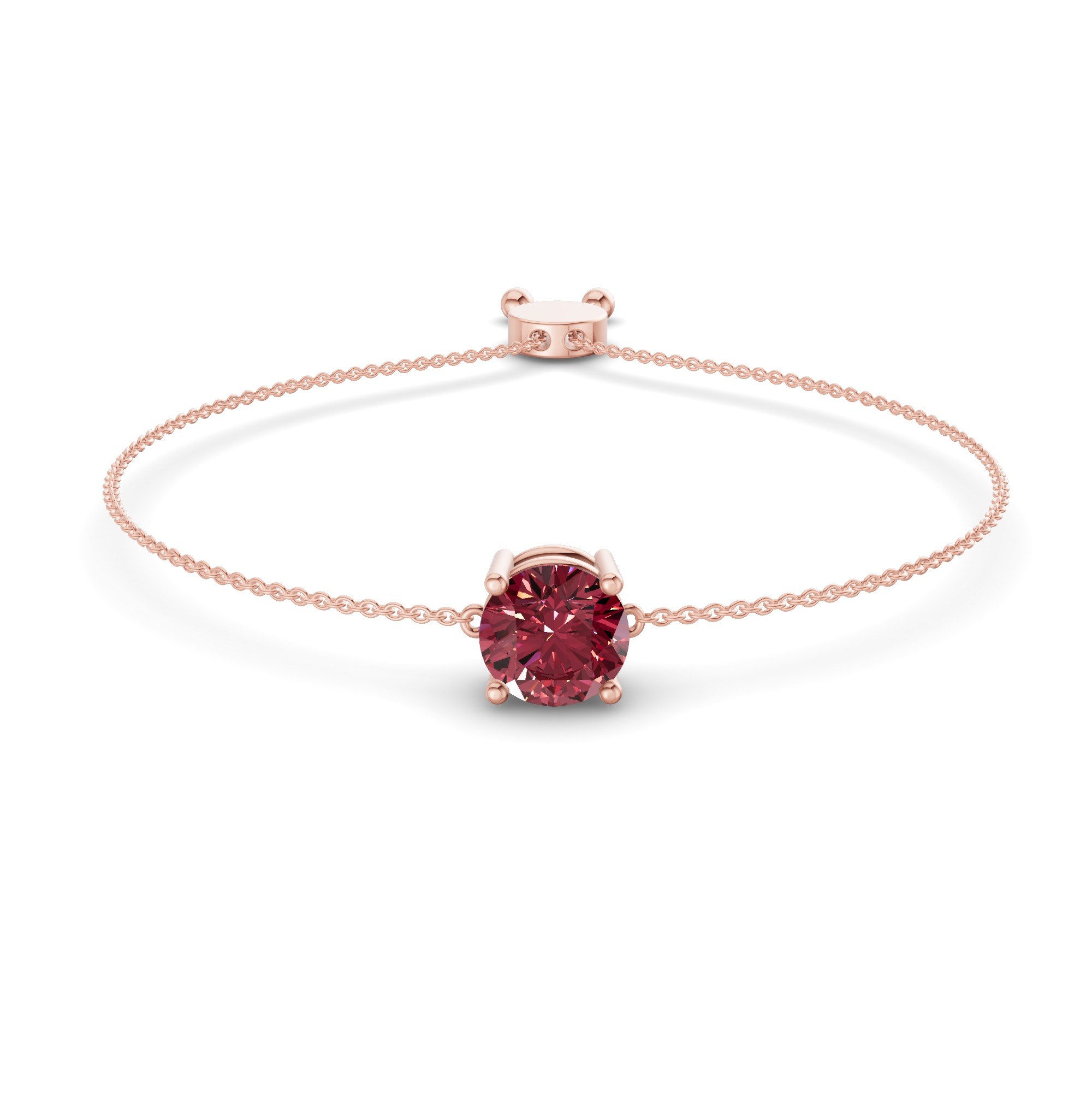 Paula Cherry Cognac Round Fashion Bracelet front view