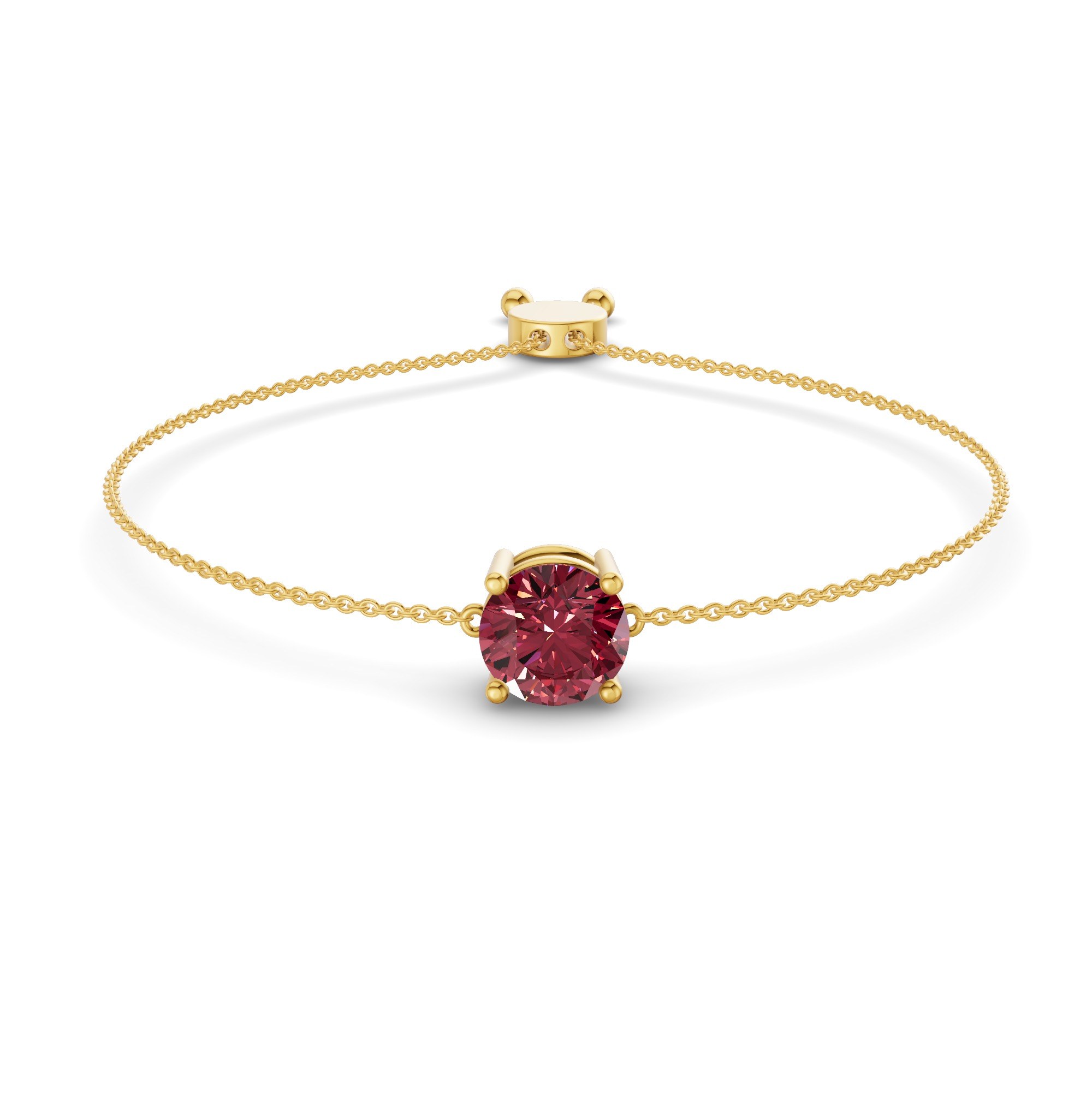 Paula Cherry Cognac Round Fashion Bracelet front view