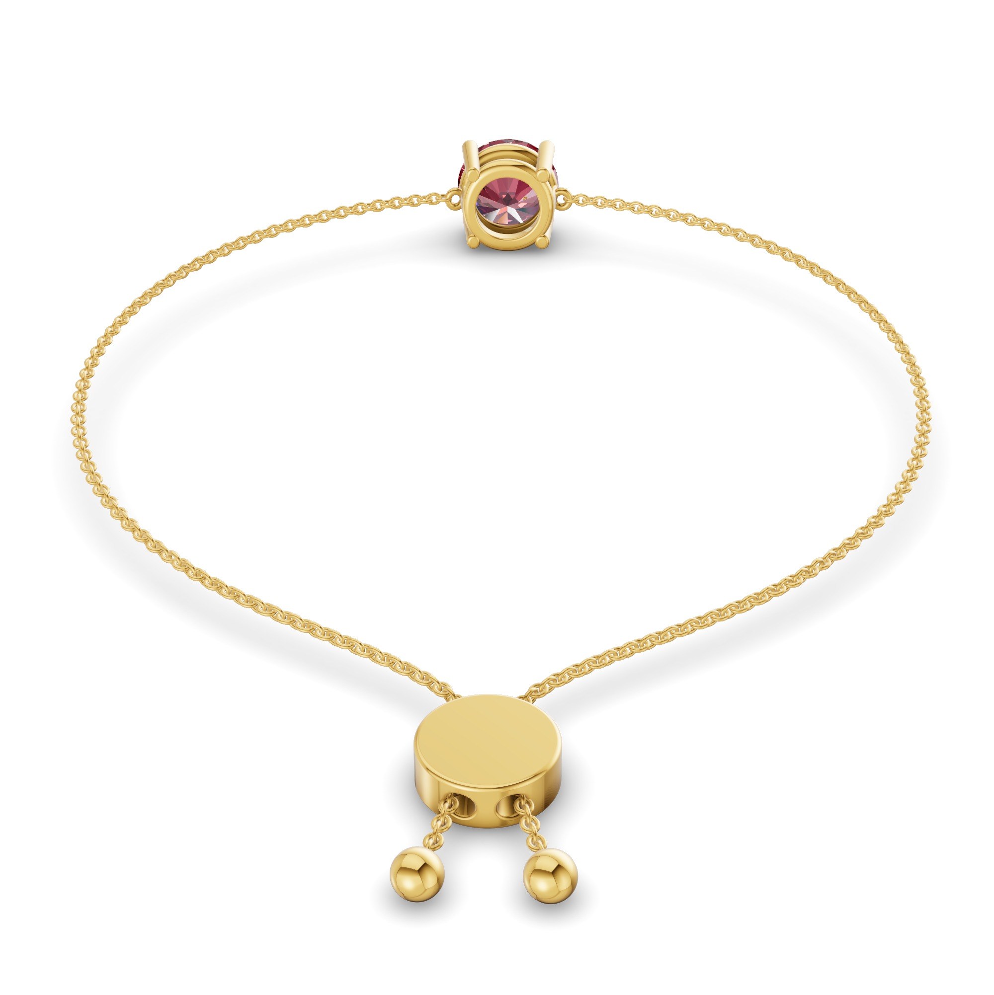 Paula Cherry Cognac Round Fashion Bracelet left view