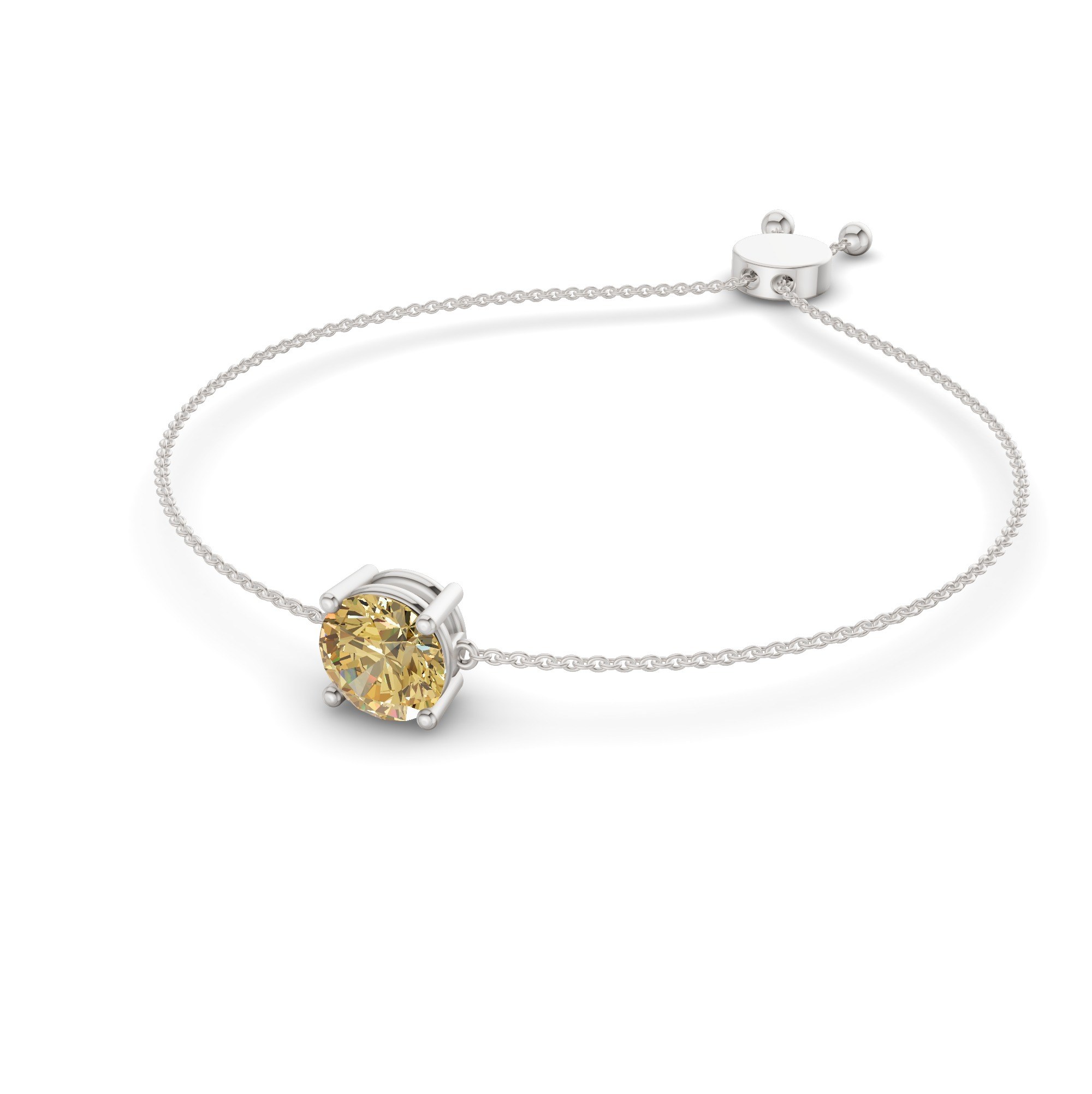14kt White Gold Paula Round Fashion Bracelet (3/4 Ct. Tw.) side right image one