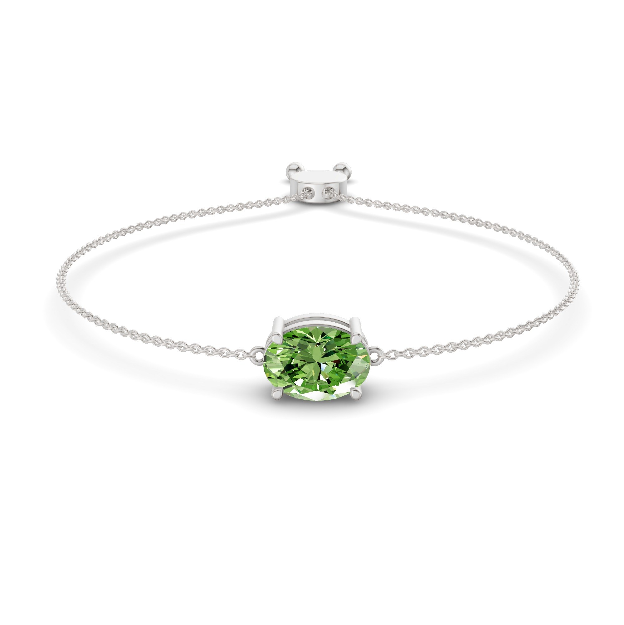 Alison Ocean Green Oval Fashion Bracelet front view