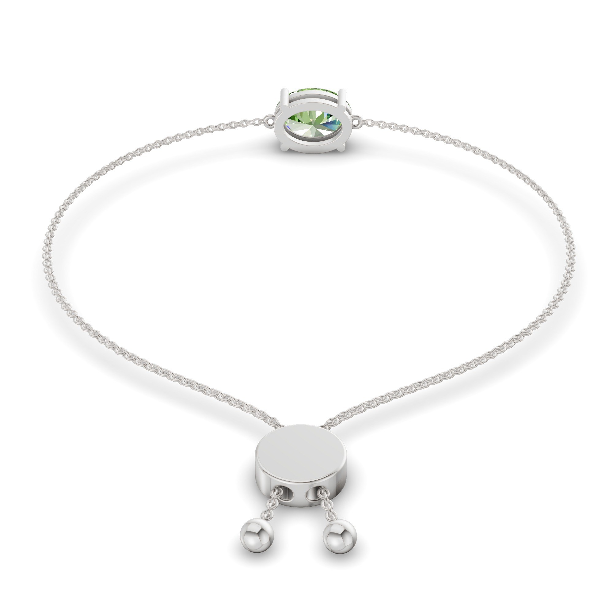 Alison Ocean Green Oval Fashion Bracelet left view