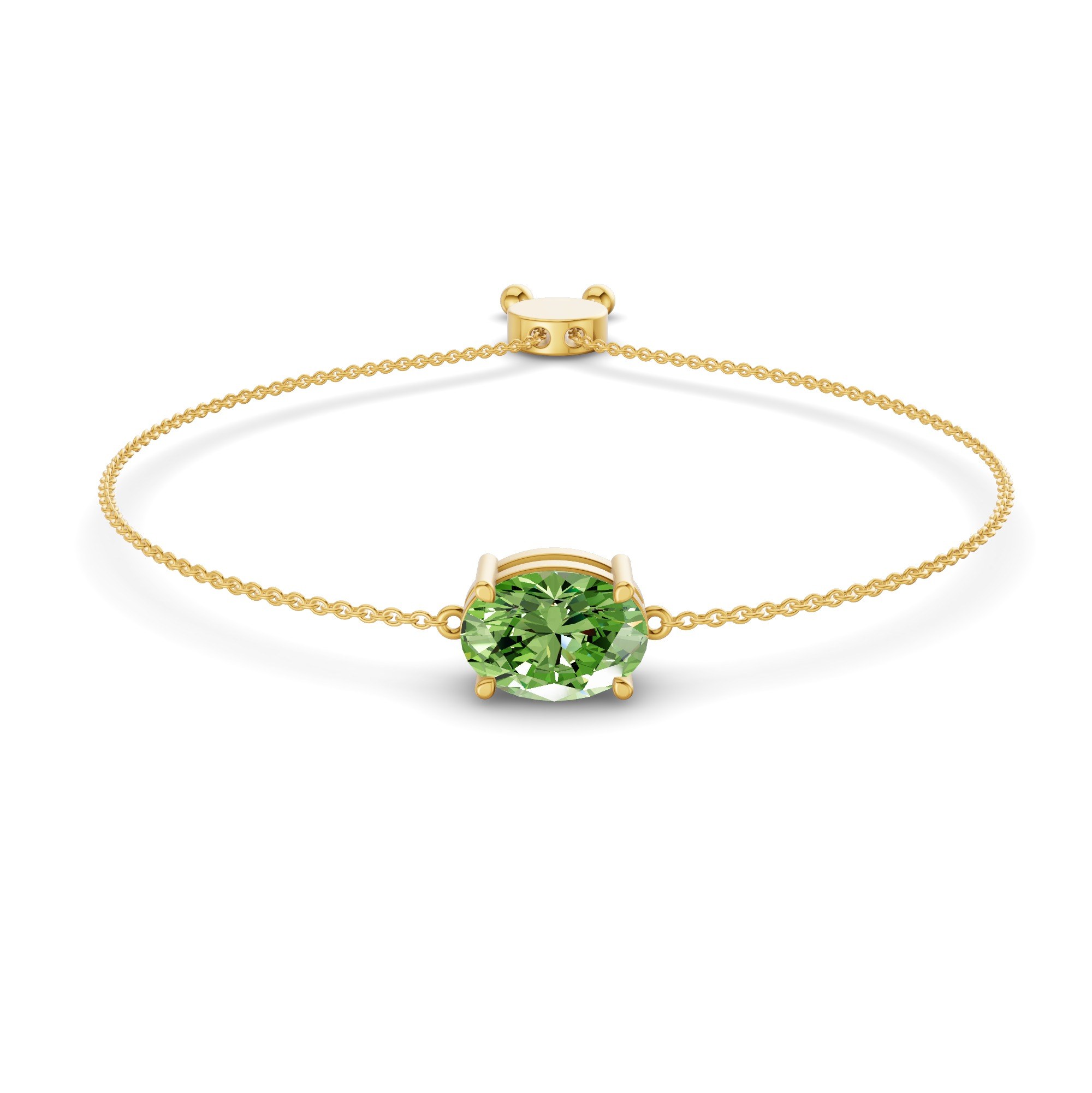 Alison Ocean Green Oval Fashion Bracelet front view