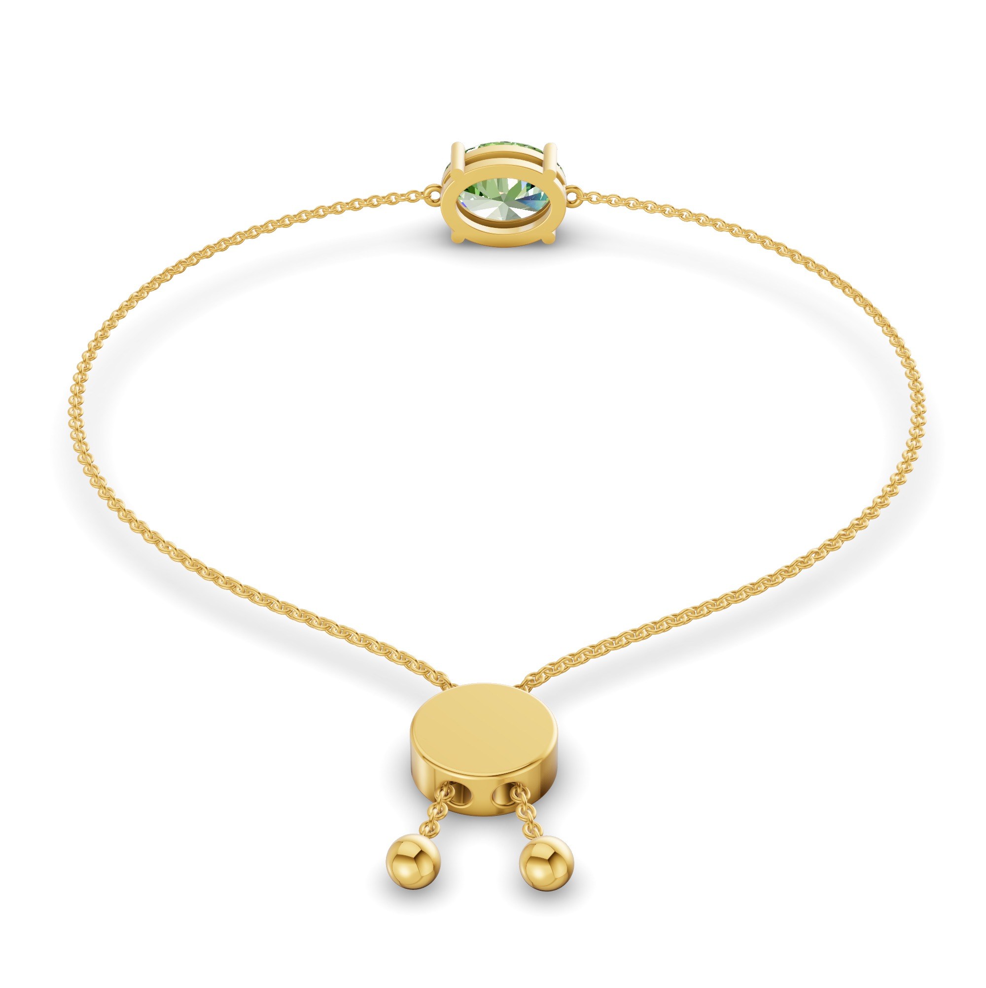 Alison Ocean Green Oval Fashion Bracelet left view