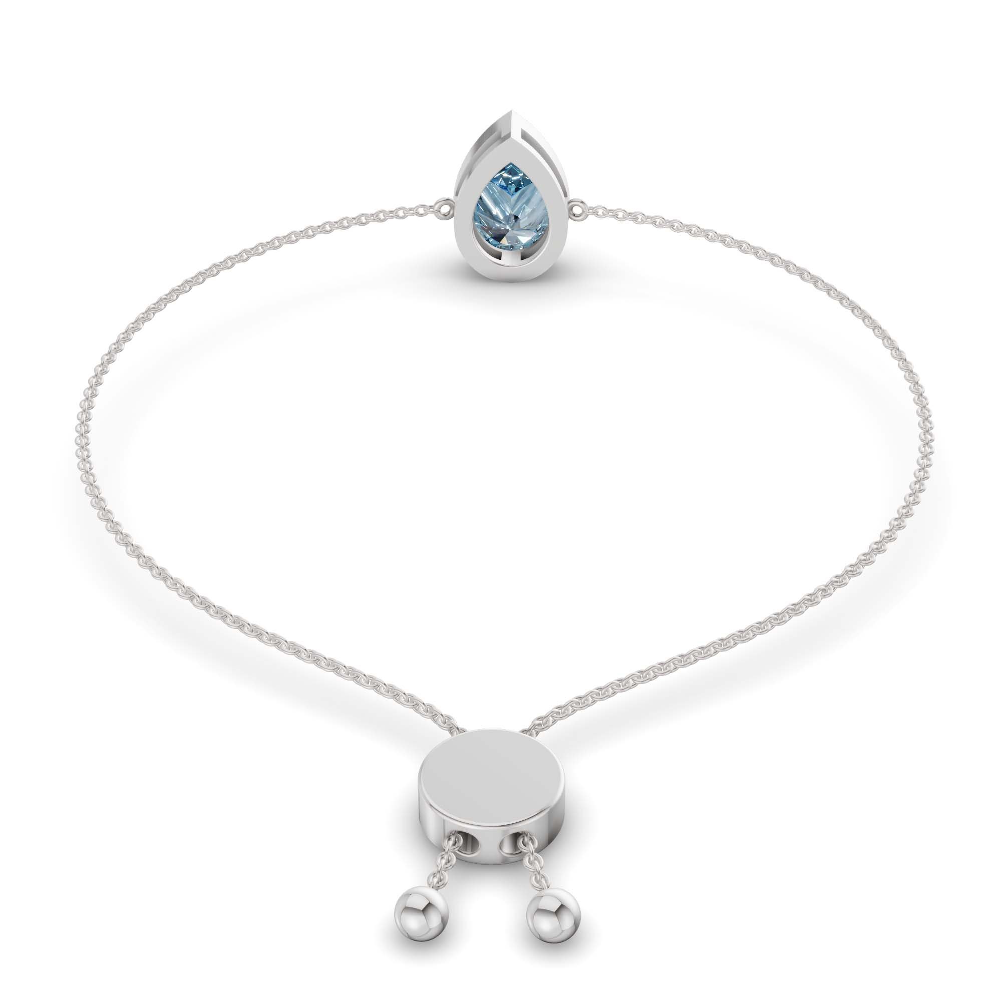 Michelle Ice Blue Pear Fashion Bracelet left view