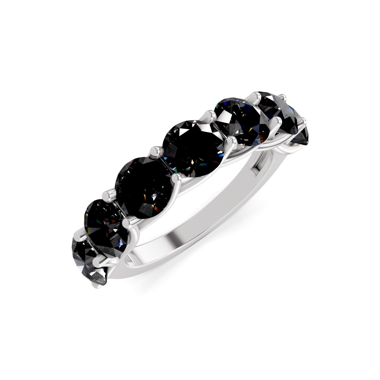 9ct White Gold Valentina Round Lab Diamond Anniversary Band (1/2 Ct. Tw.) side right image one