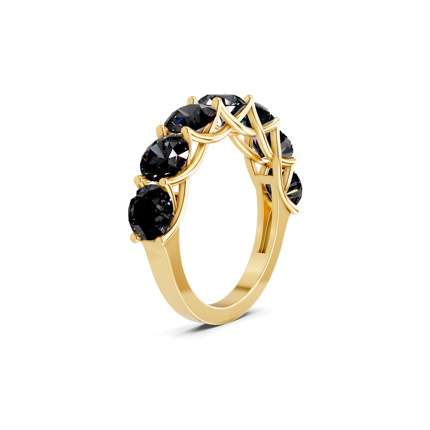14kt Yellow Gold Valentina Round Lab Diamond Anniversary Band (4 Ct. Tw.) standing product image one