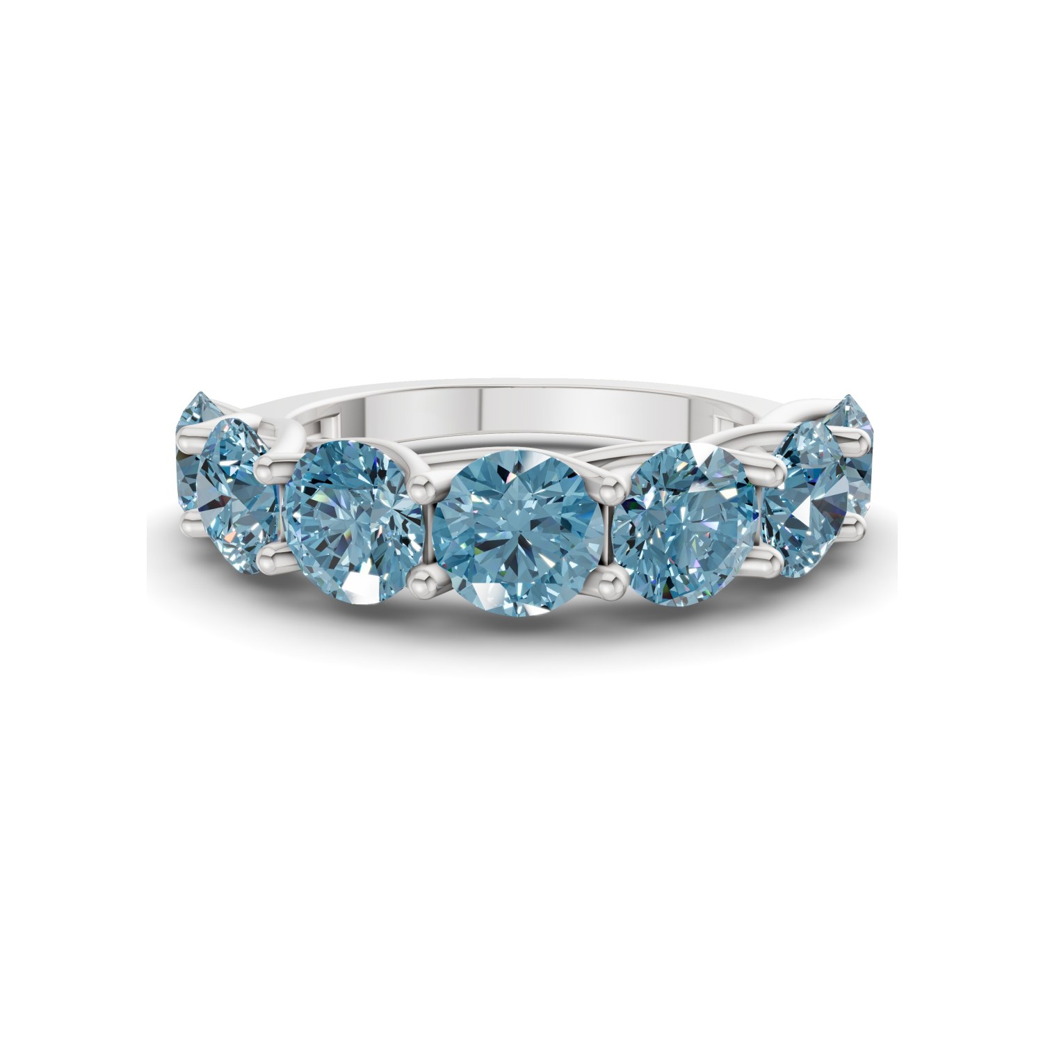 10kt White Gold Valentina Round Lab Diamond Anniversary Band (1/2 Ct. Tw.) front image