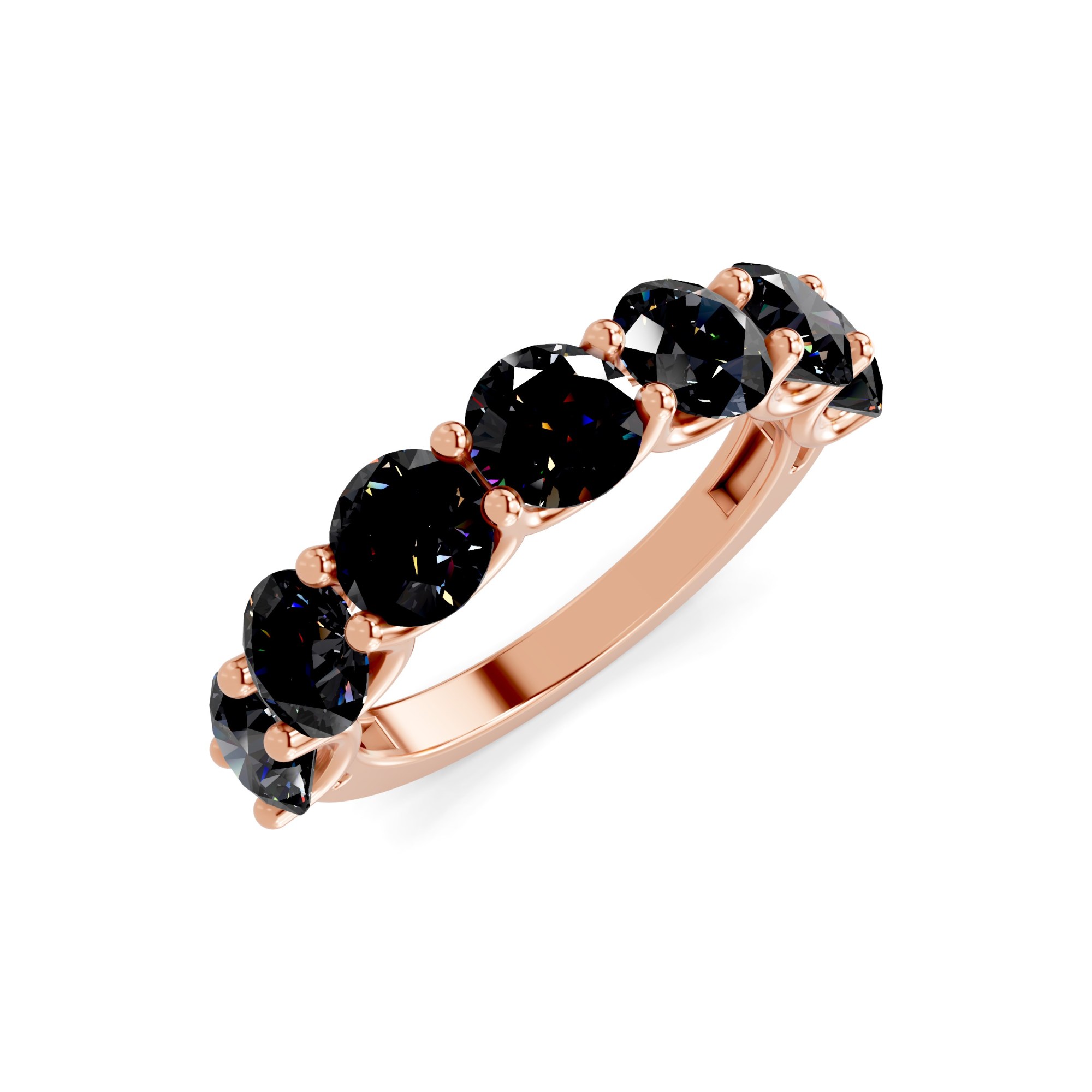 9ct Rose Gold Raquel Round Lab Diamond Anniversary Band (1 Ct. Tw.) right