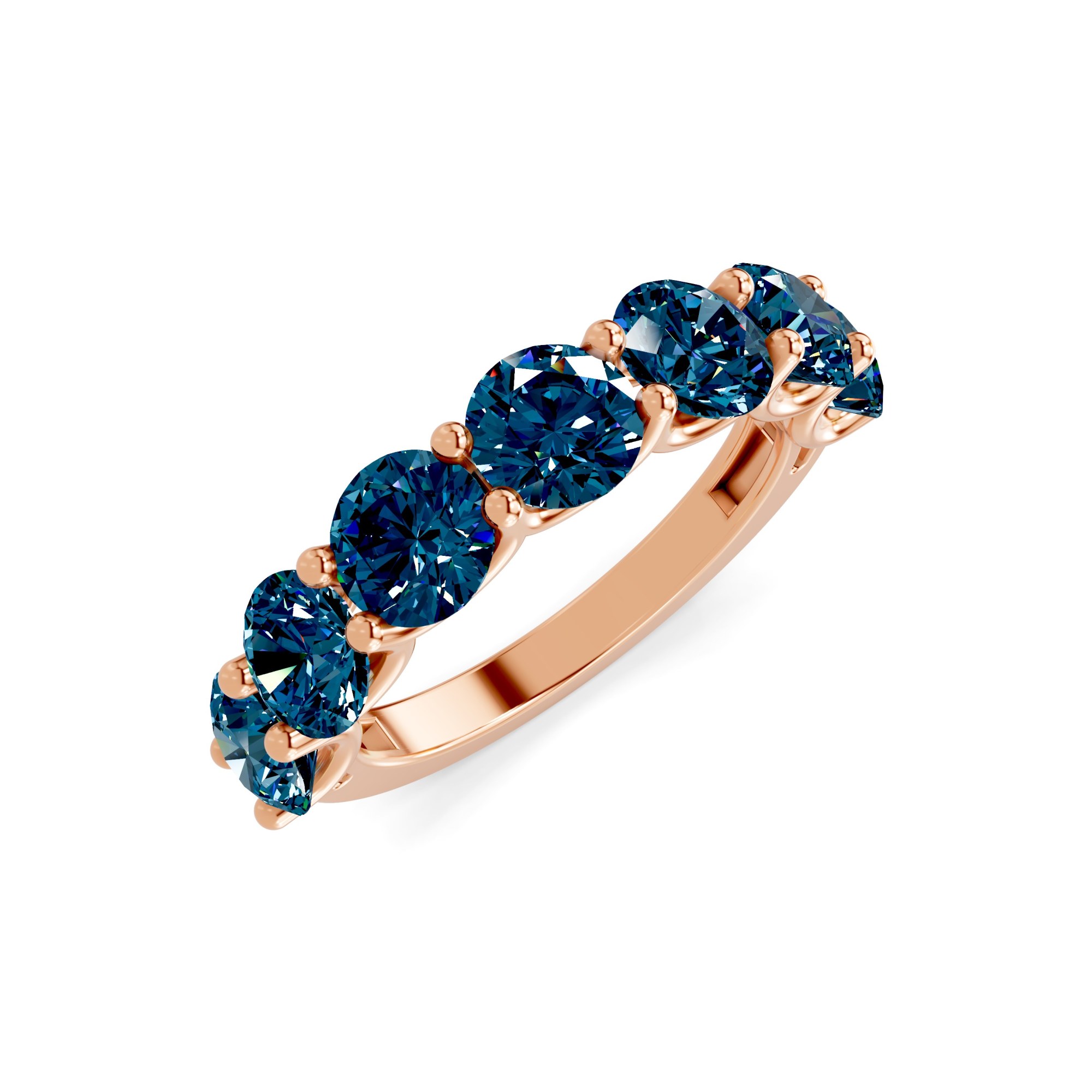 9ct Rose Gold Raquel Round Lab Diamond Anniversary Band (1 Ct. Tw.) right