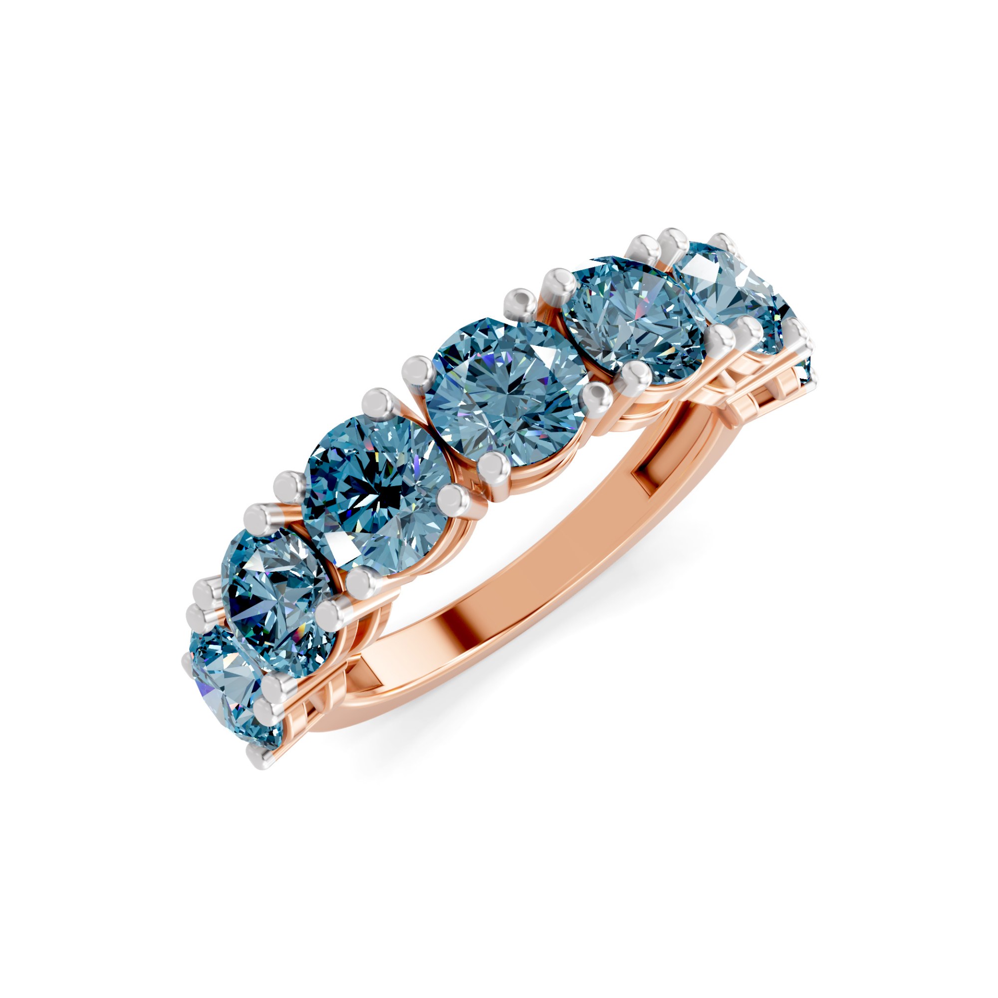 9ct Rose Gold Adela Round Lab Diamond Anniversary Band (1 Ct. Tw.) right