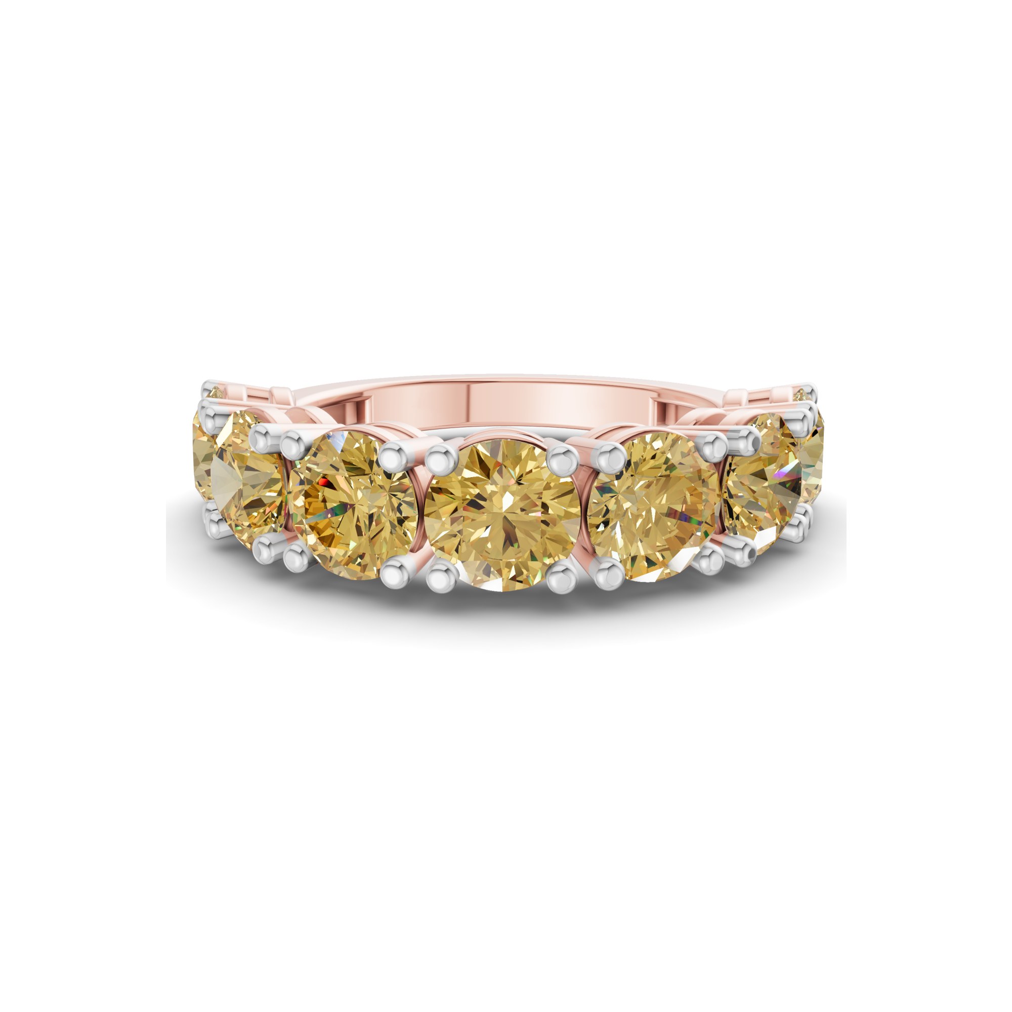 9ct Rose Gold Adela Round Lab Diamond Anniversary Band (3 Ct. Tw.) front image