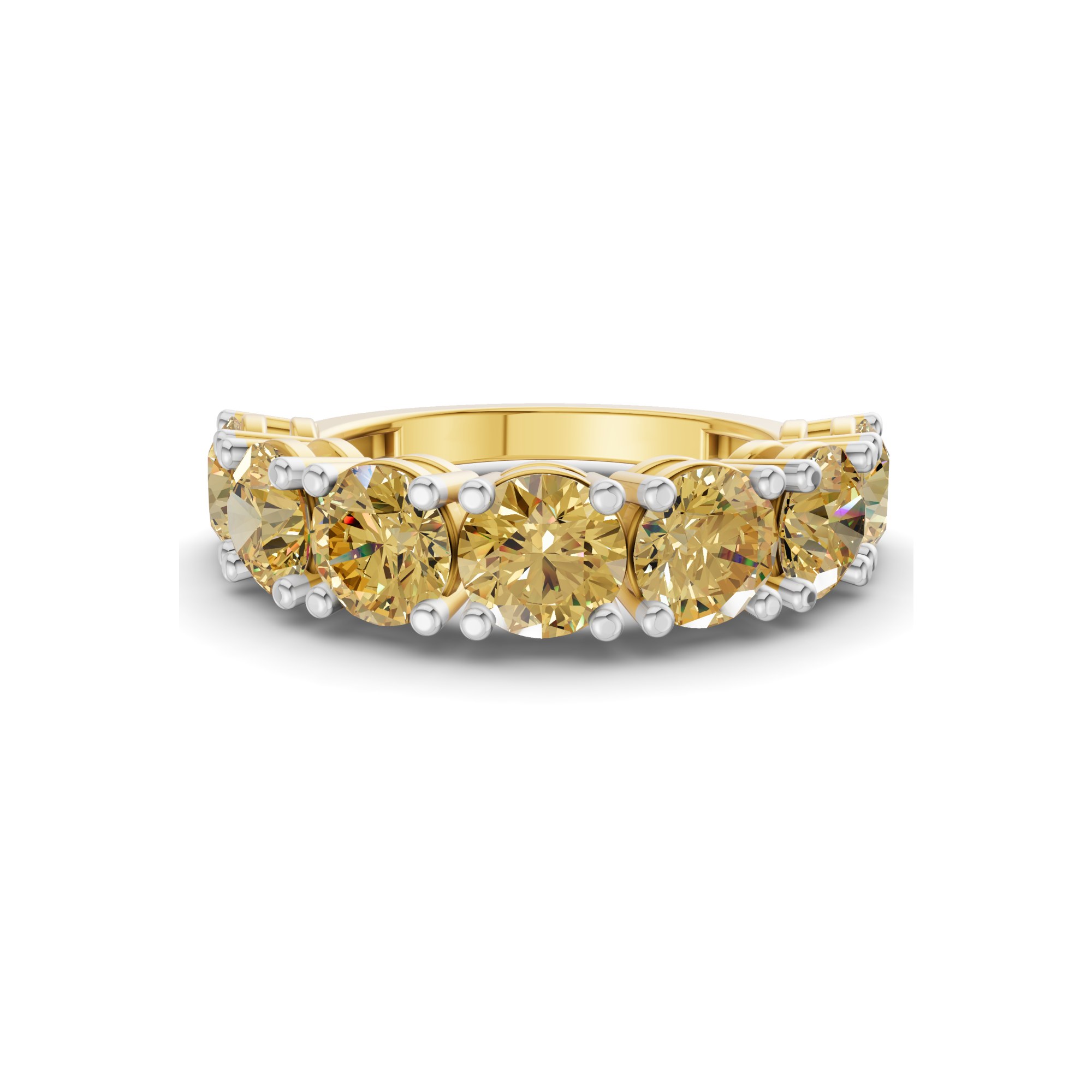 10kt Yellow Gold Adela Round Lab Diamond Anniversary Band (1 Ct. Tw.) front image