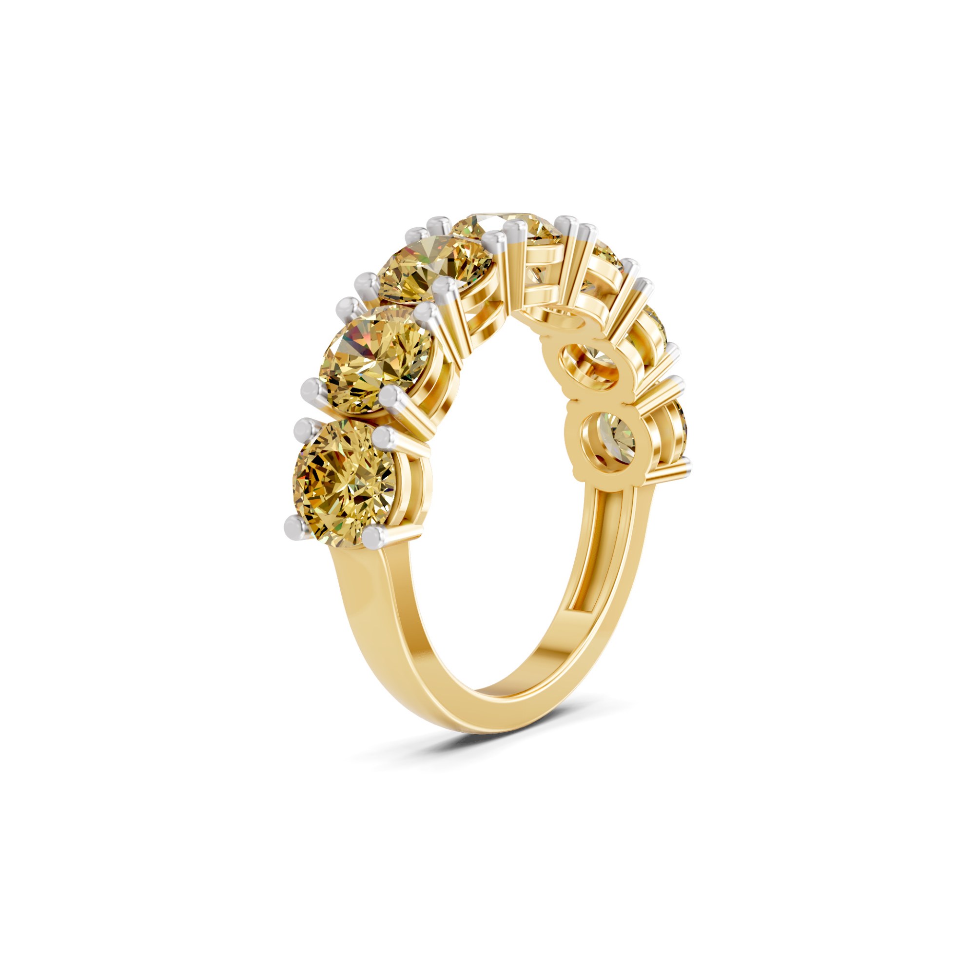 10kt Yellow Gold Adela Round Lab Diamond Anniversary Band (1 Ct. Tw.) left