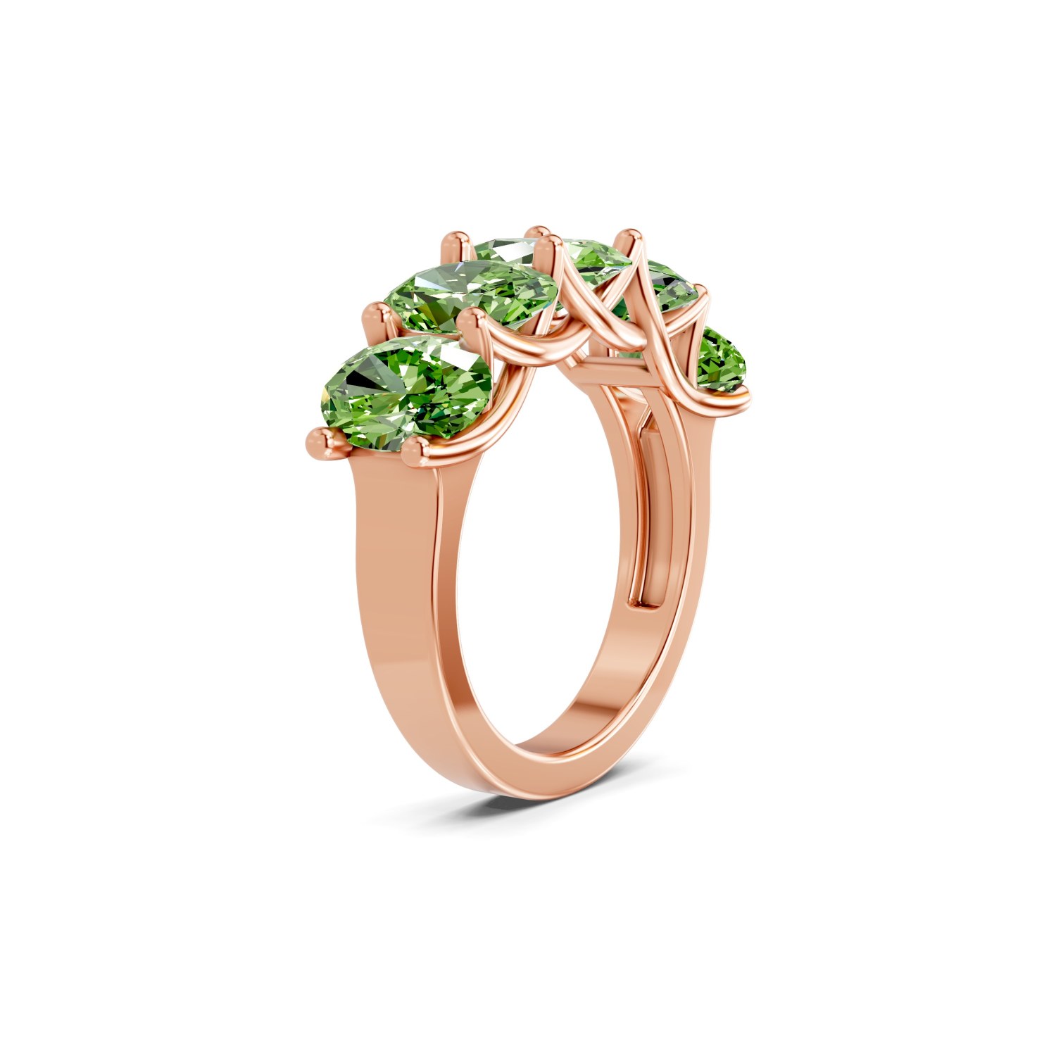 9ct Rose Gold Fairleigh Oval Lab Diamond Anniversary Band (1/2 Ct. Tw.) left