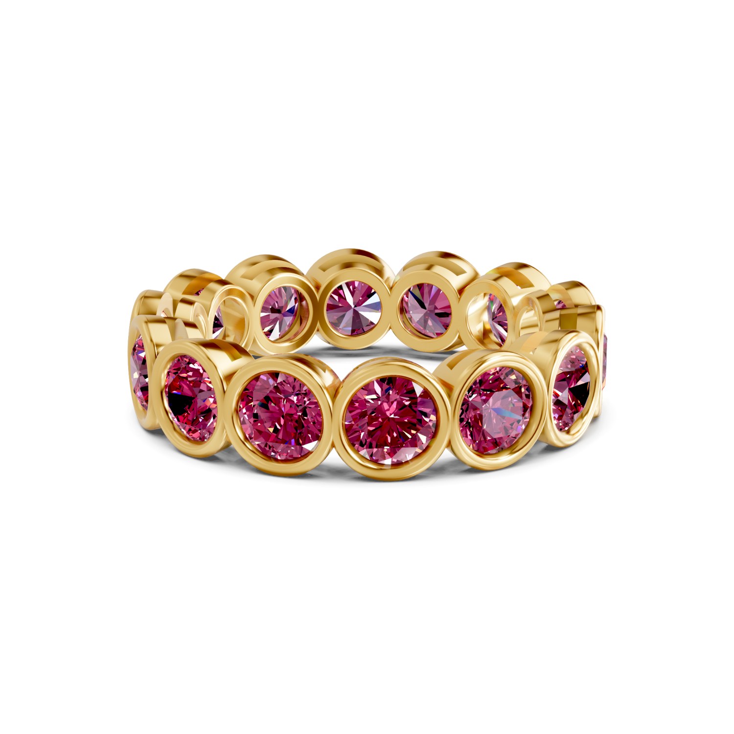 10kt Yellow Gold Dream Round Bezel Lab Diamond Eternity Ring (1 Ct. Tw.) front image